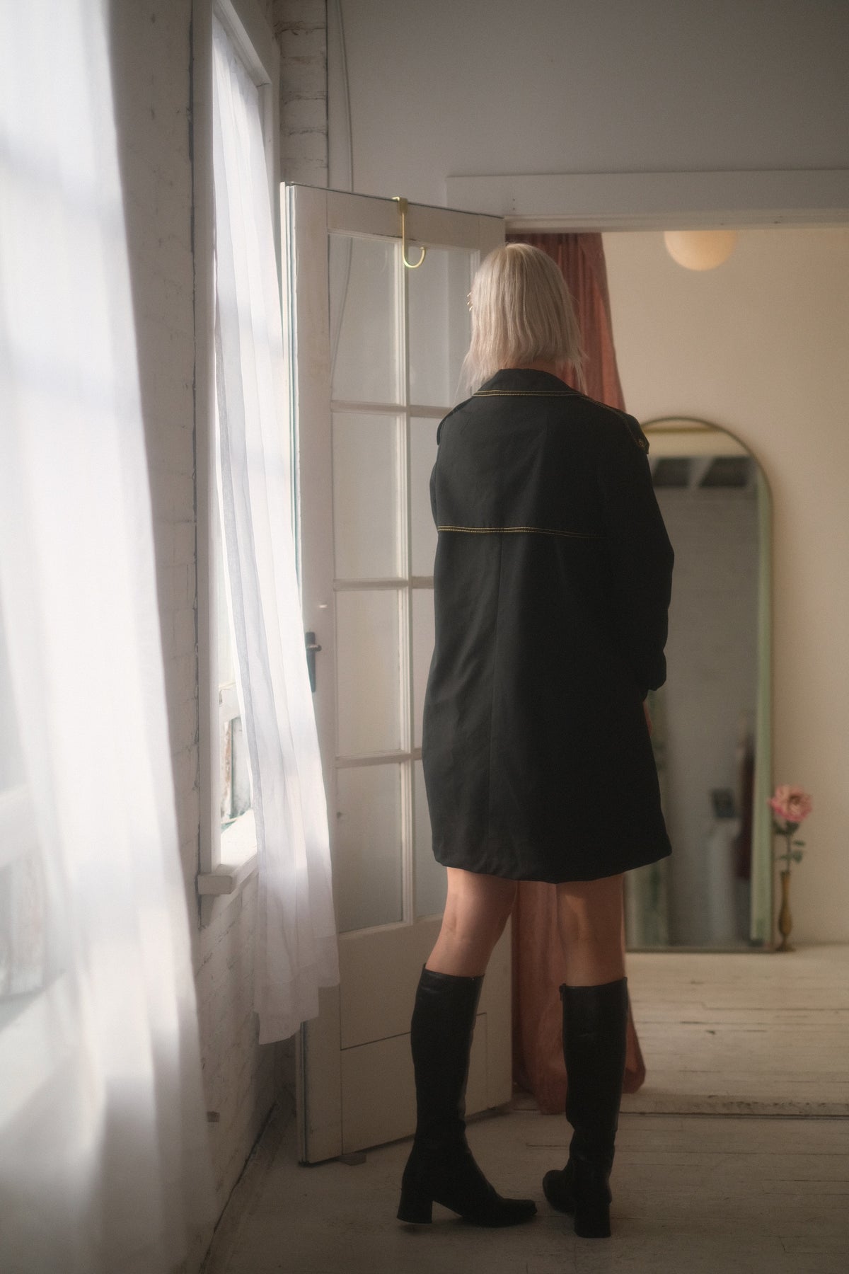 1960s Noir + Gold Trench