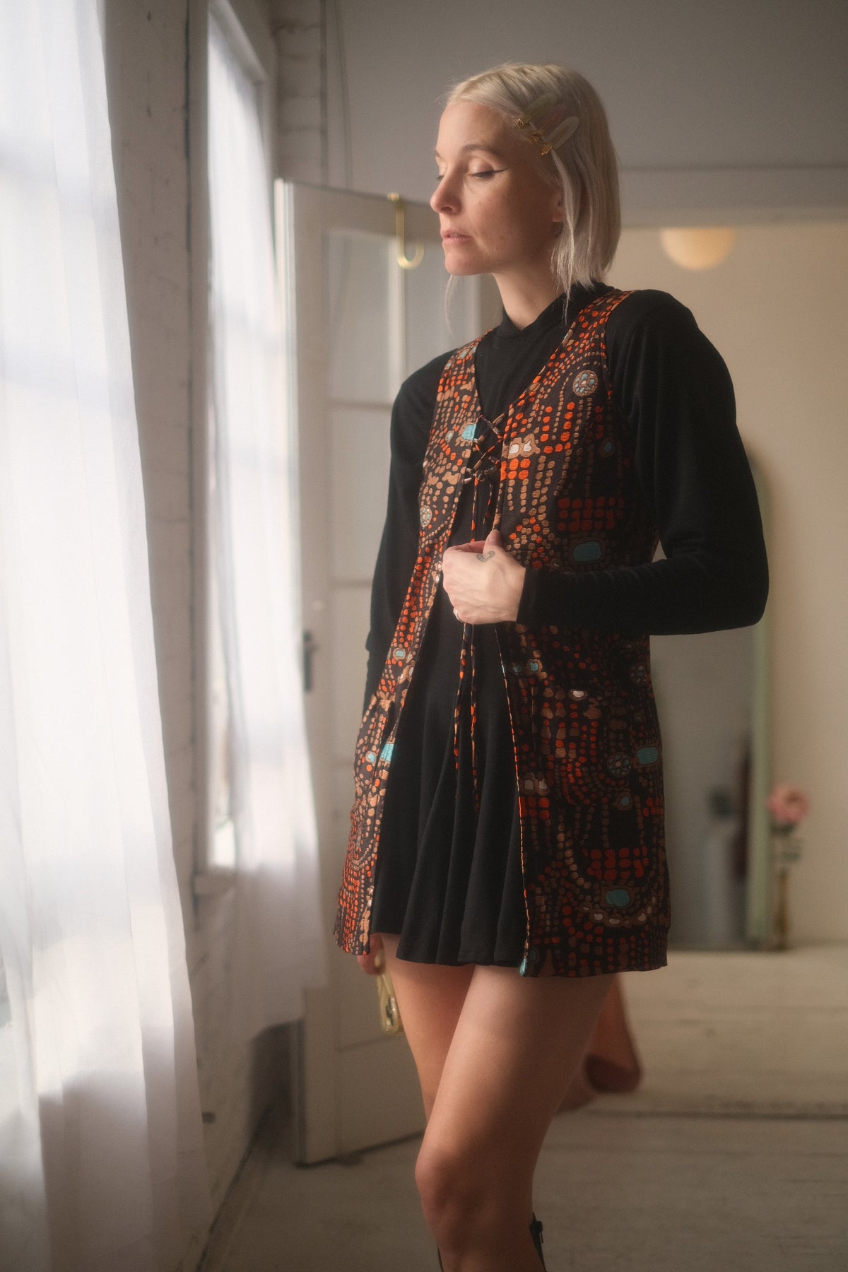1960s Lace Up Vest