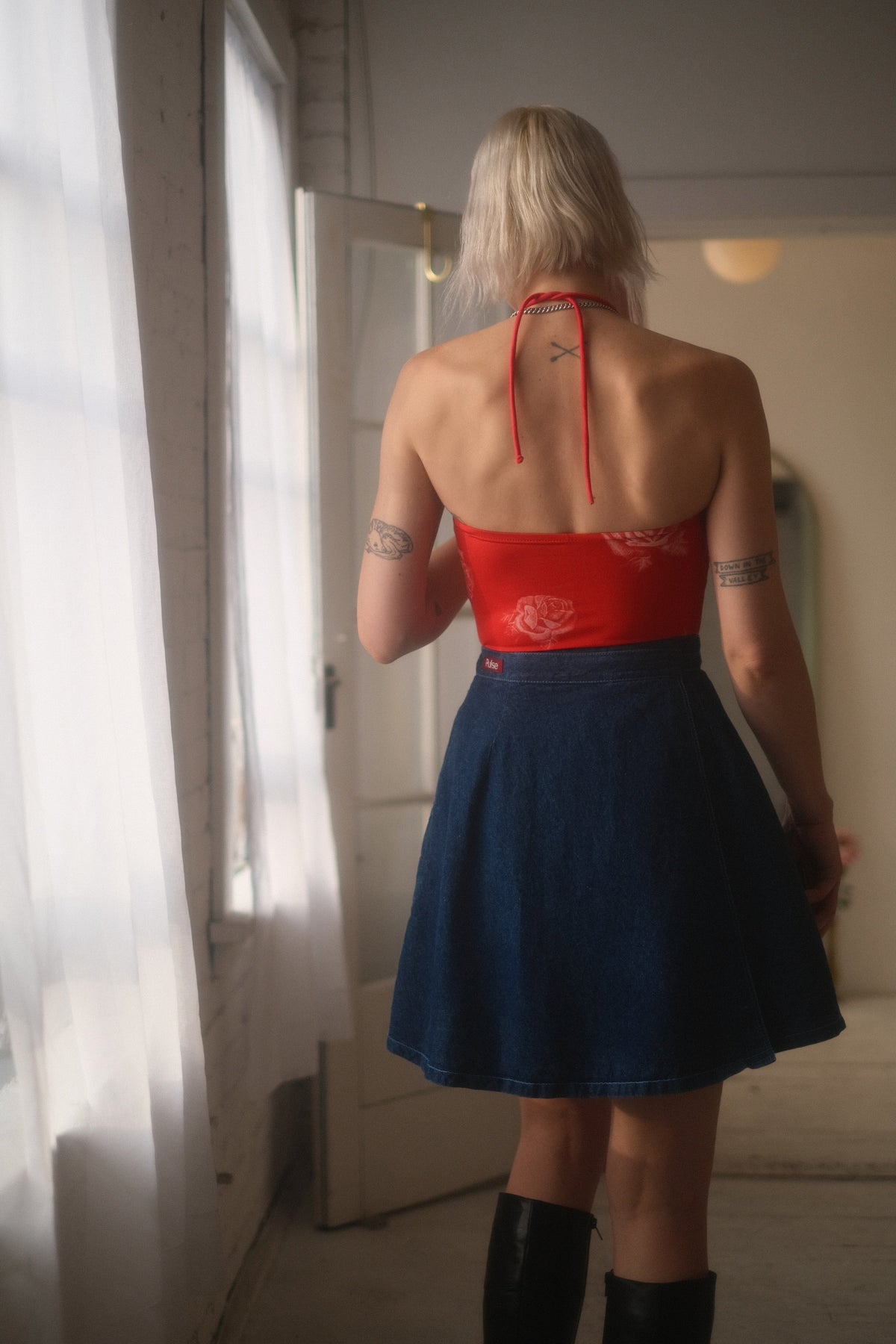 1970s Denim Wrap Skirt