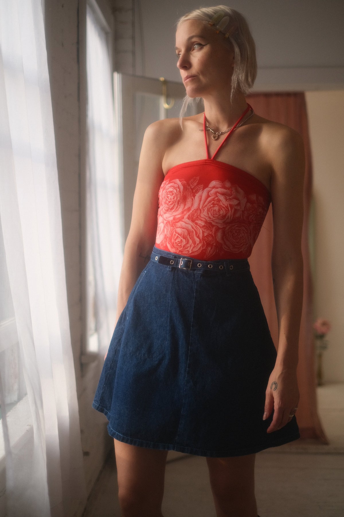 1970s Denim Wrap Skirt
