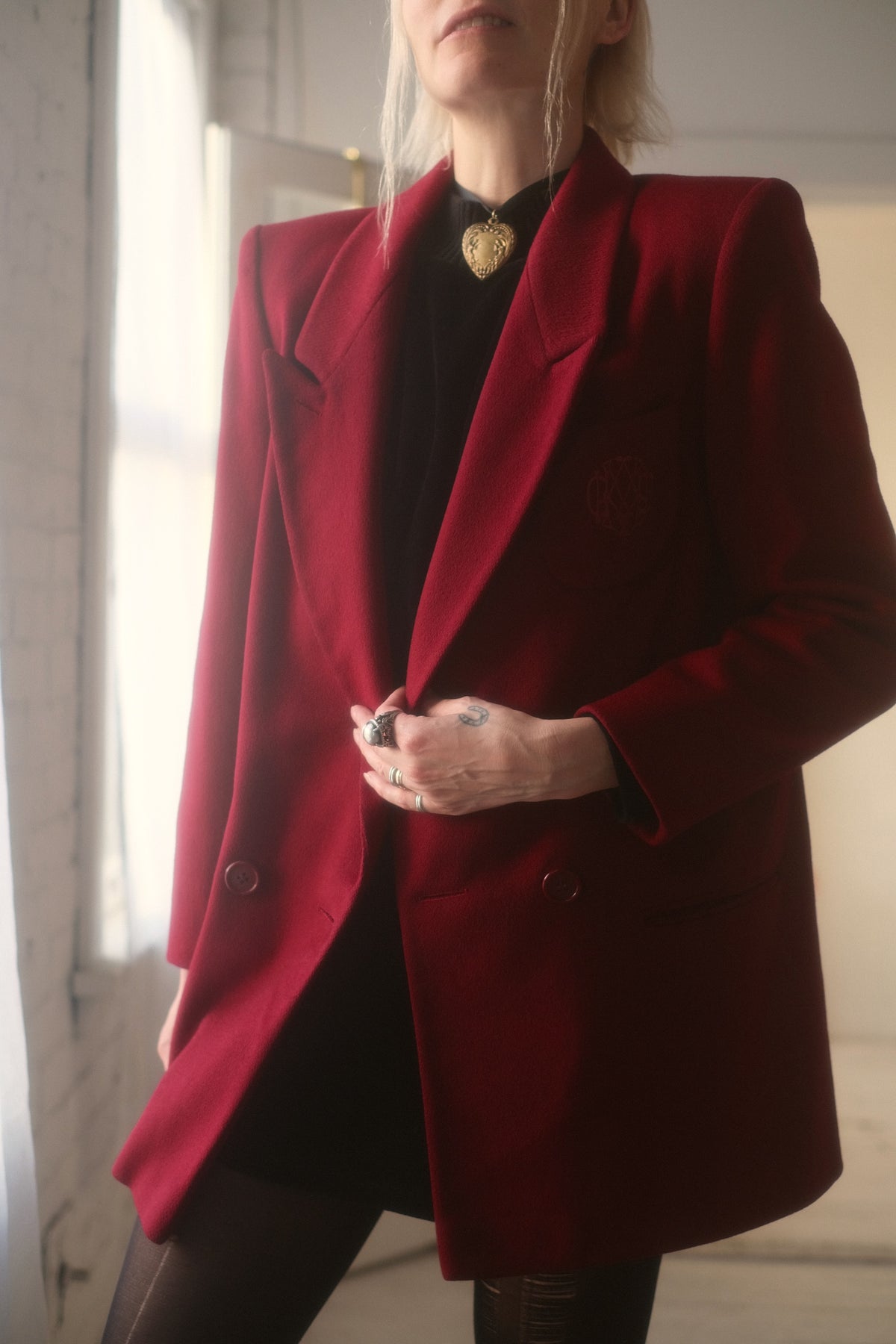 1980s Cerise Wool Blazer
