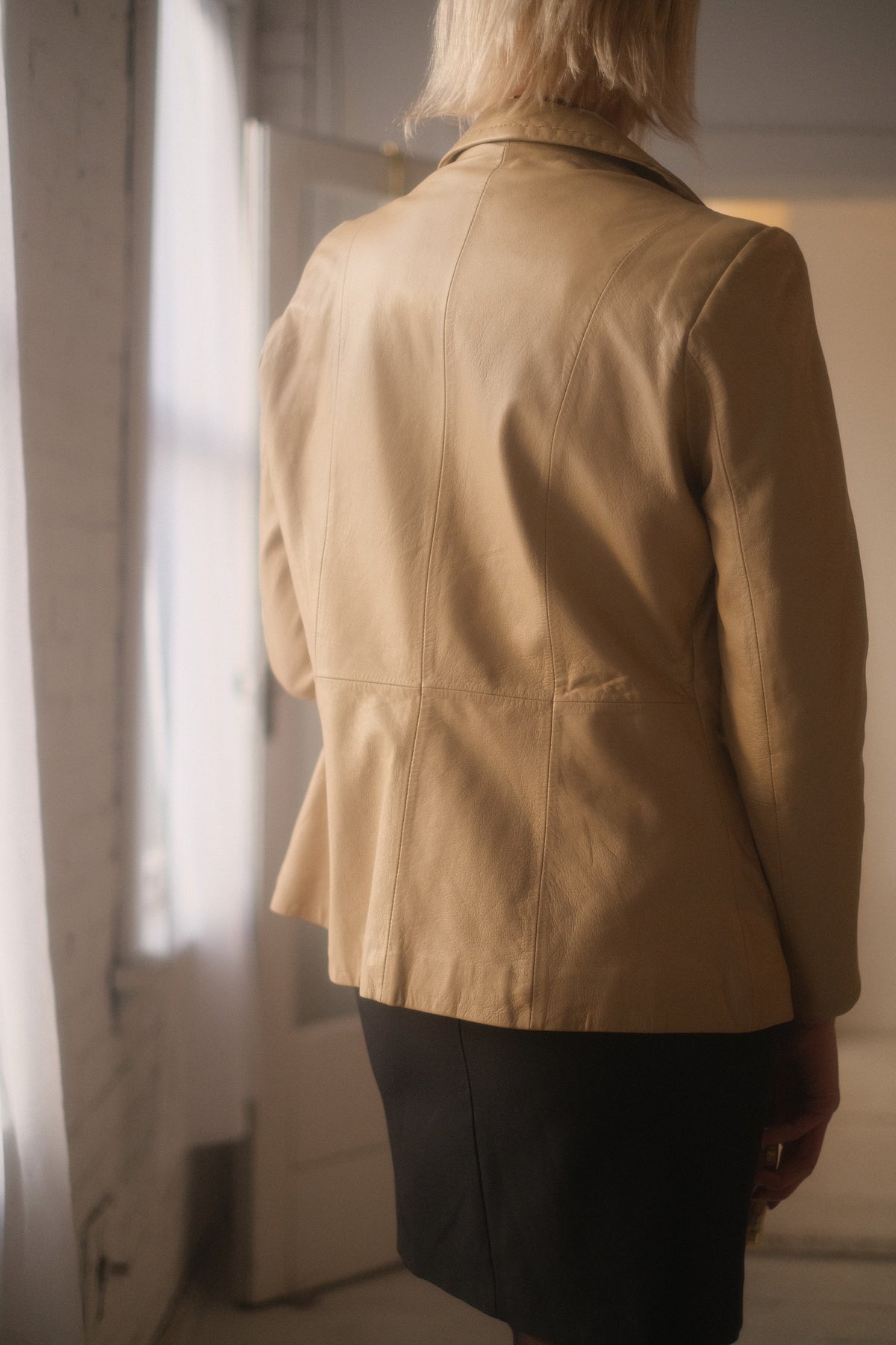 1990s Nude Leather Jacket