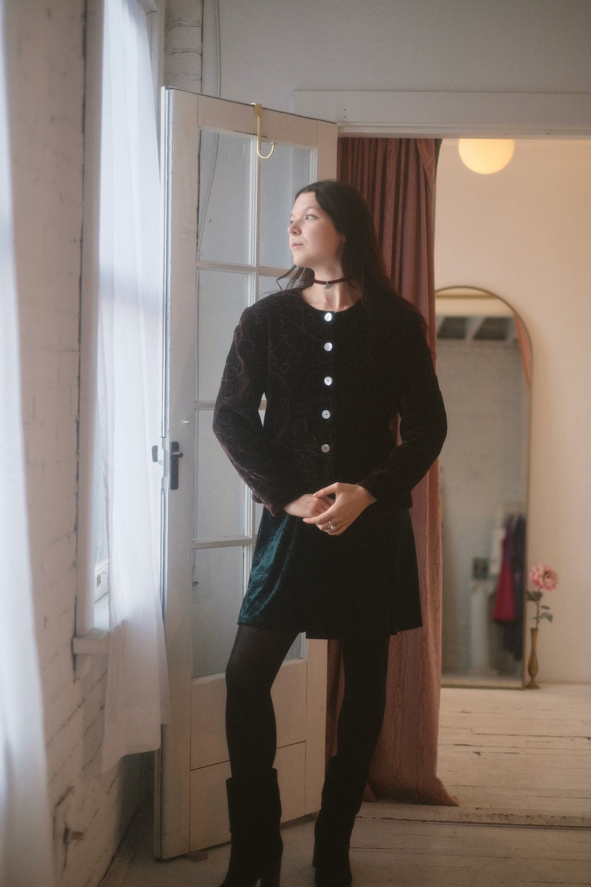 2000s Velvet Embroider Jacket
