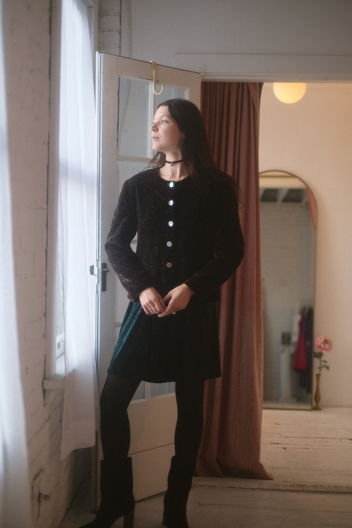 2000s Velvet Embroider Jacket
