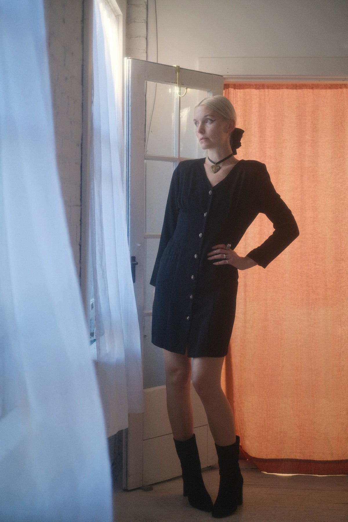 1980s Button Up Dress