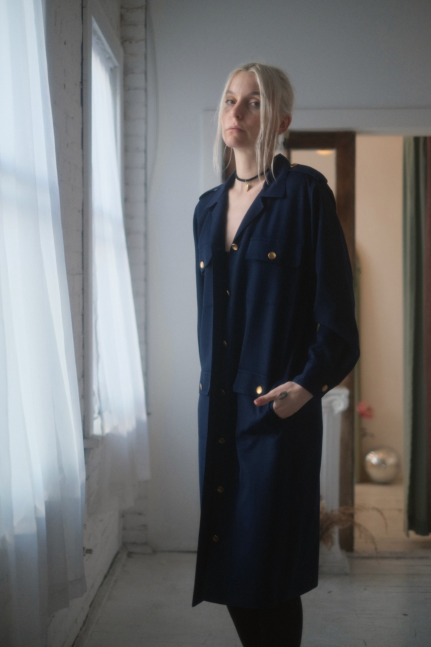 1980s Navy + Gold Jacket