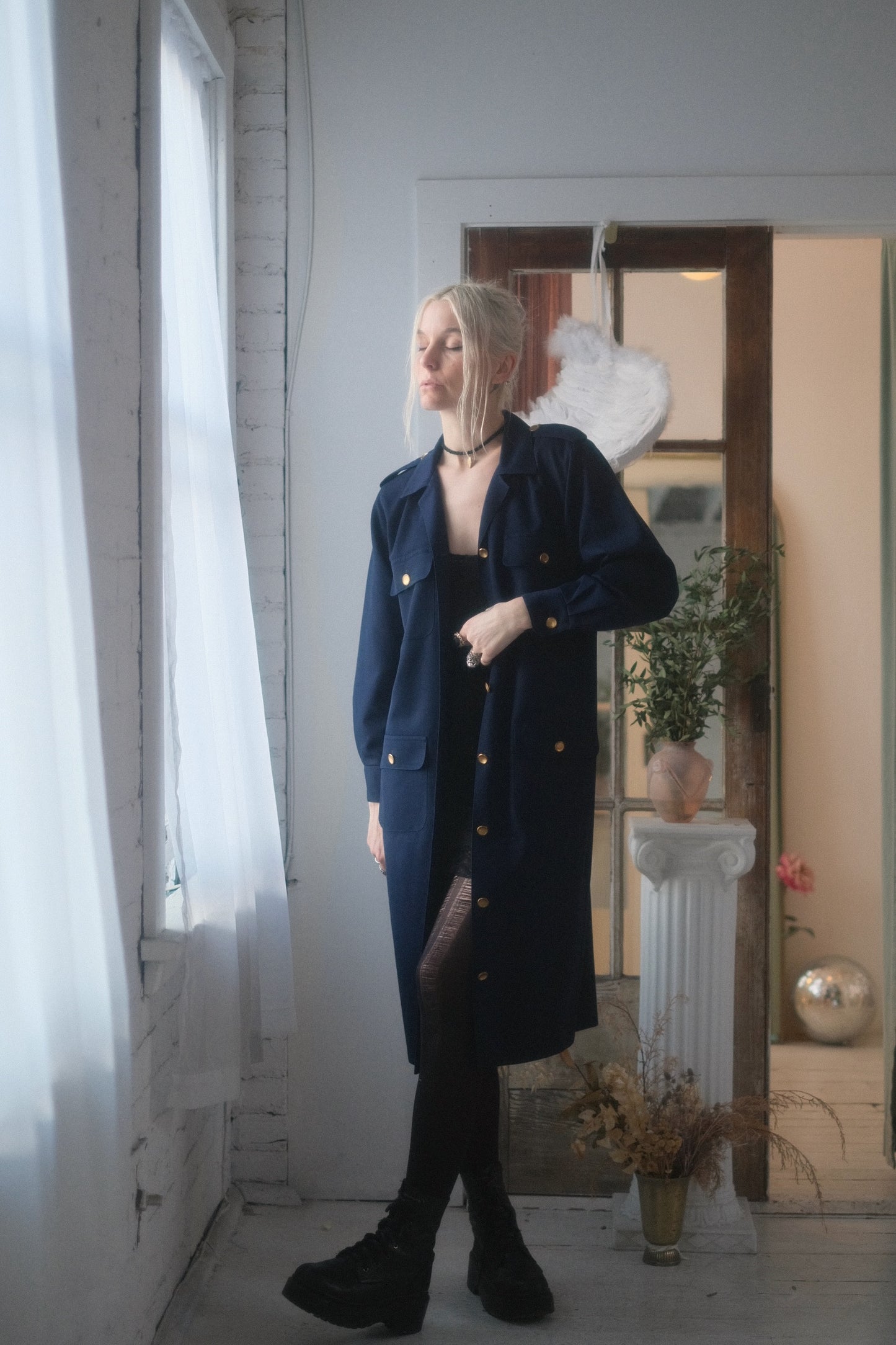 1980s Navy + Gold Jacket