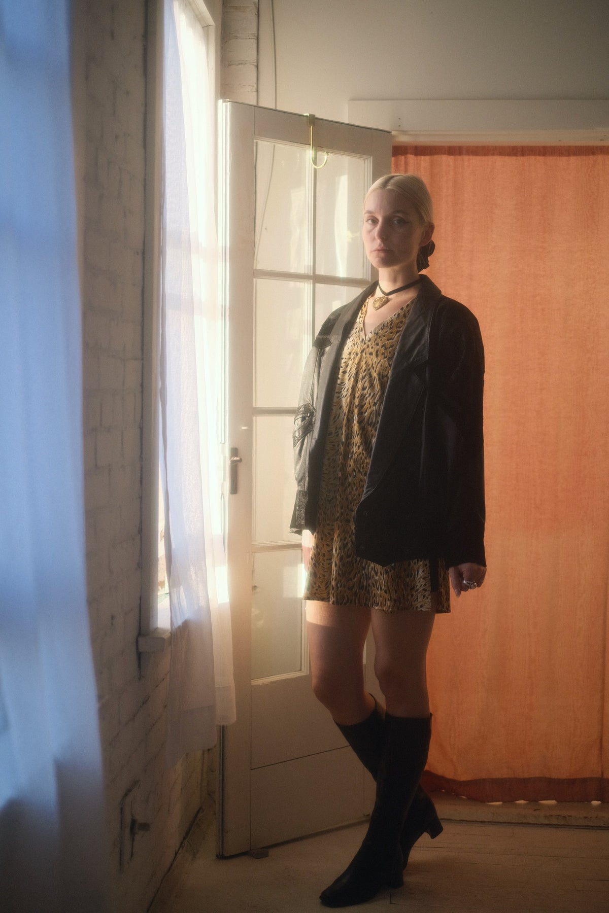 1980s Floral Leather Jacket