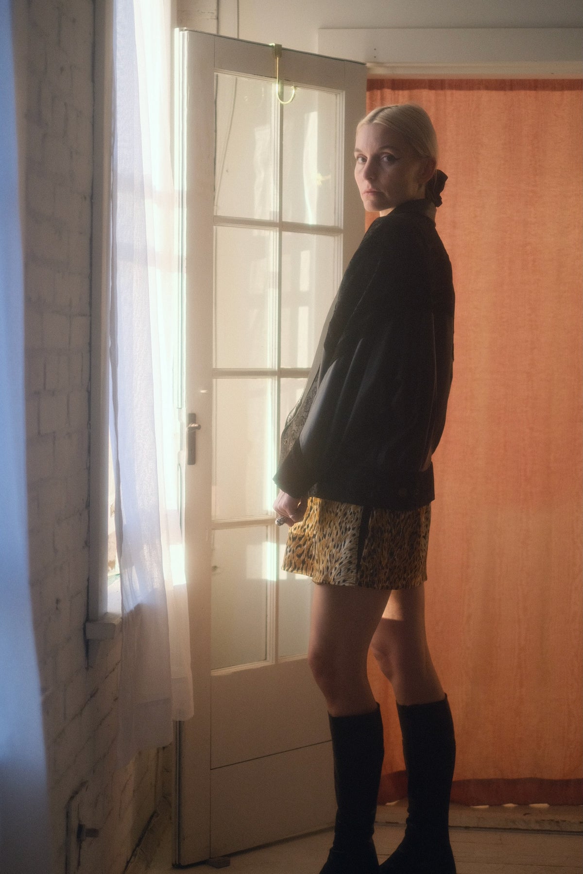 1980s Floral Leather Jacket