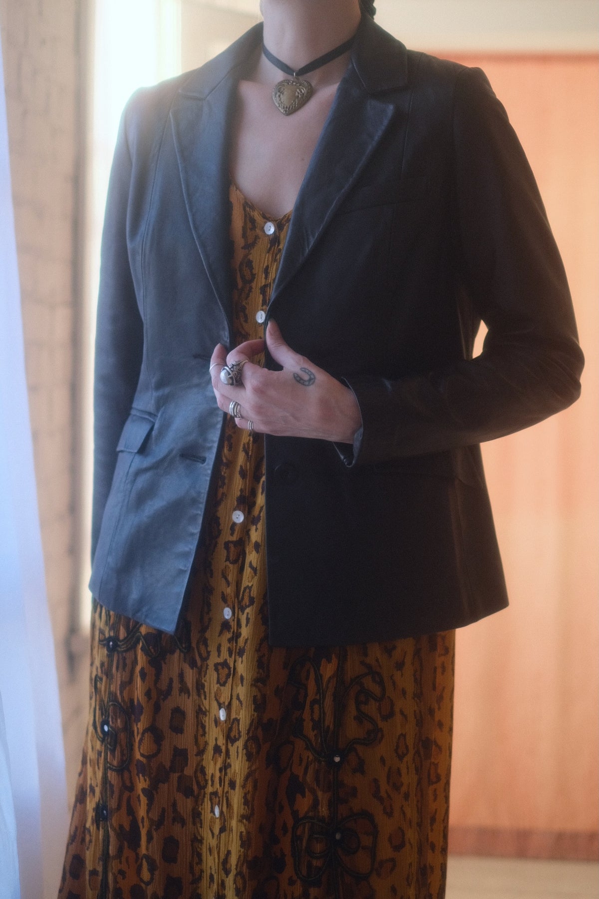 2000s Leather Blazer