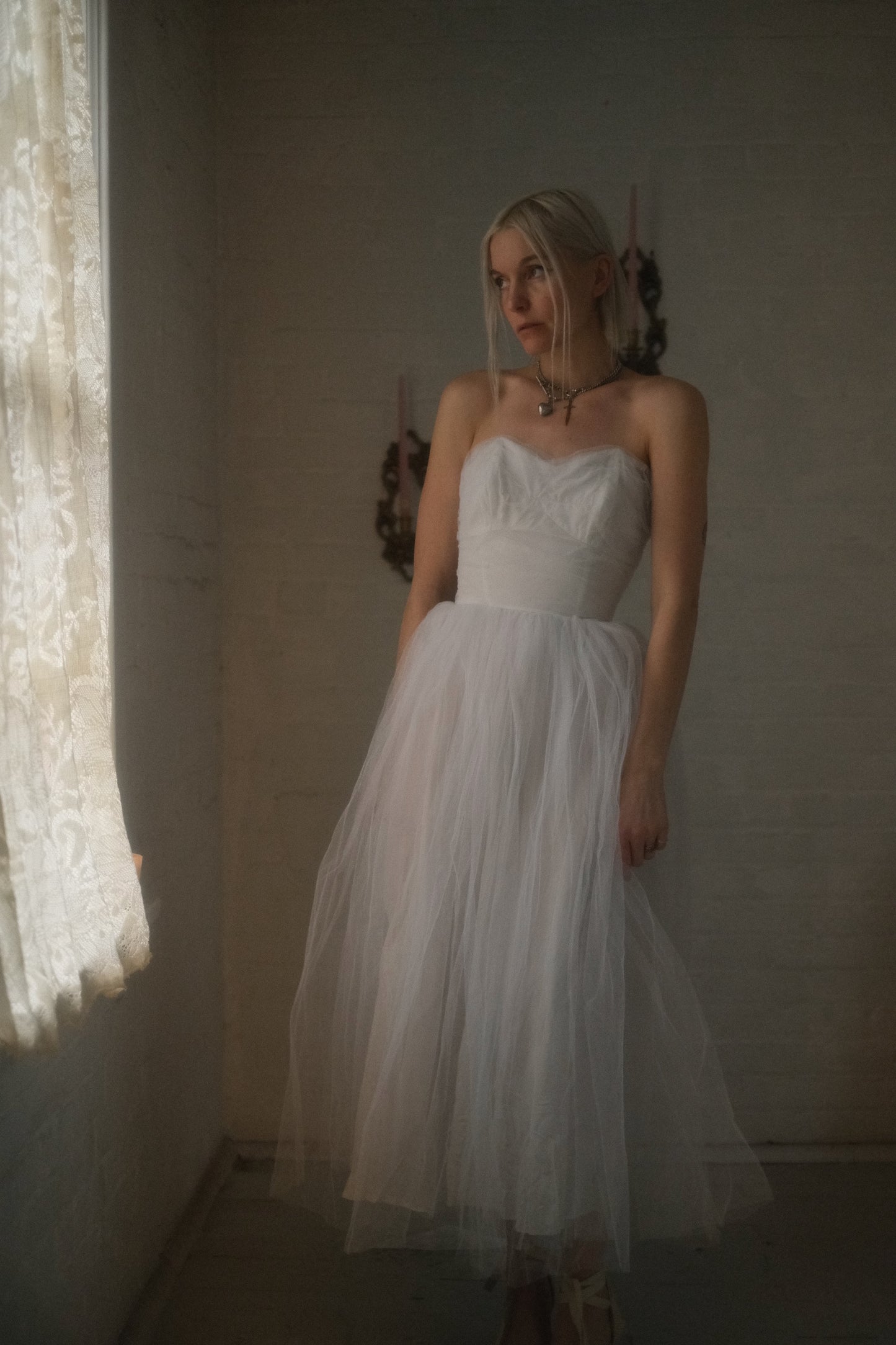 1950s Ivory Ballerina Gown