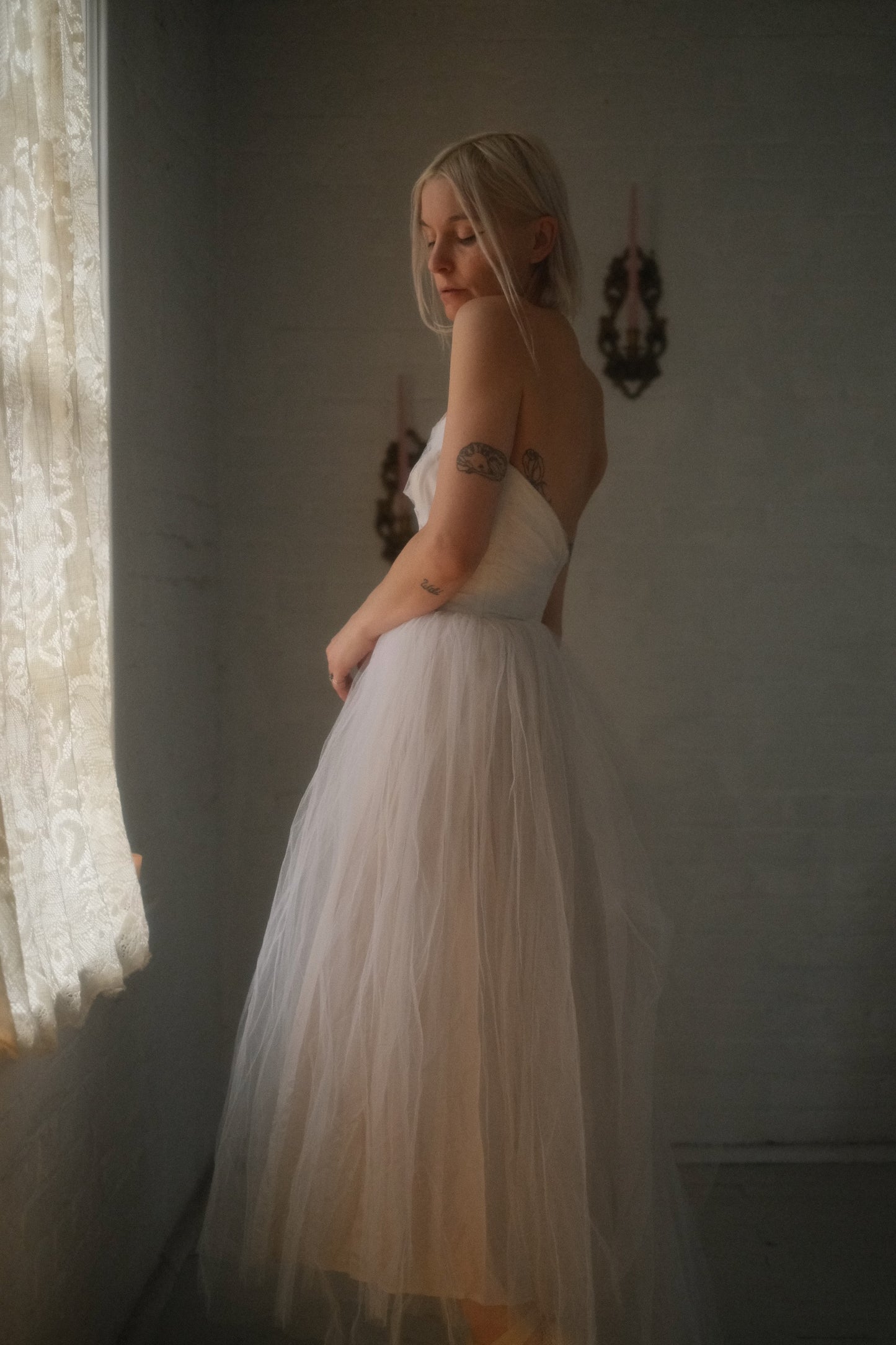 1950s Ivory Ballerina Gown