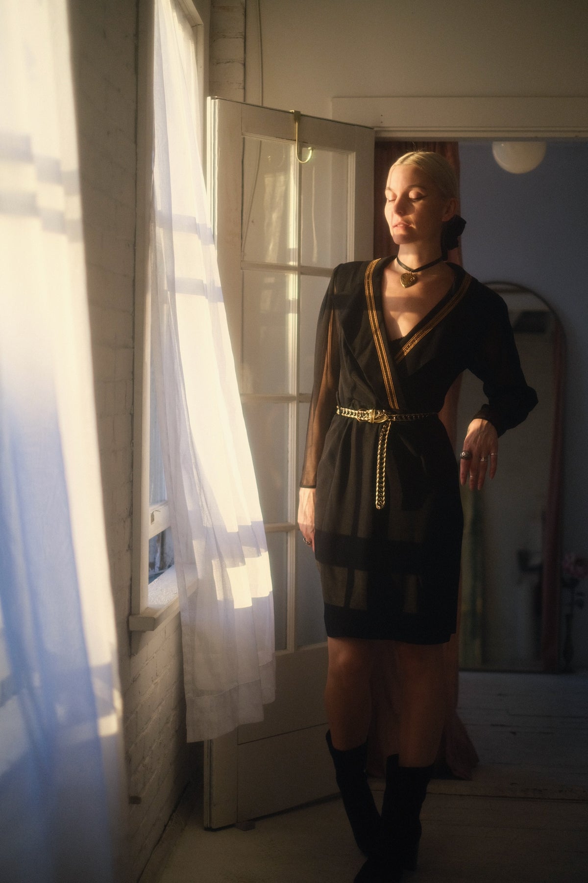 1980s Noir + Gold Belt