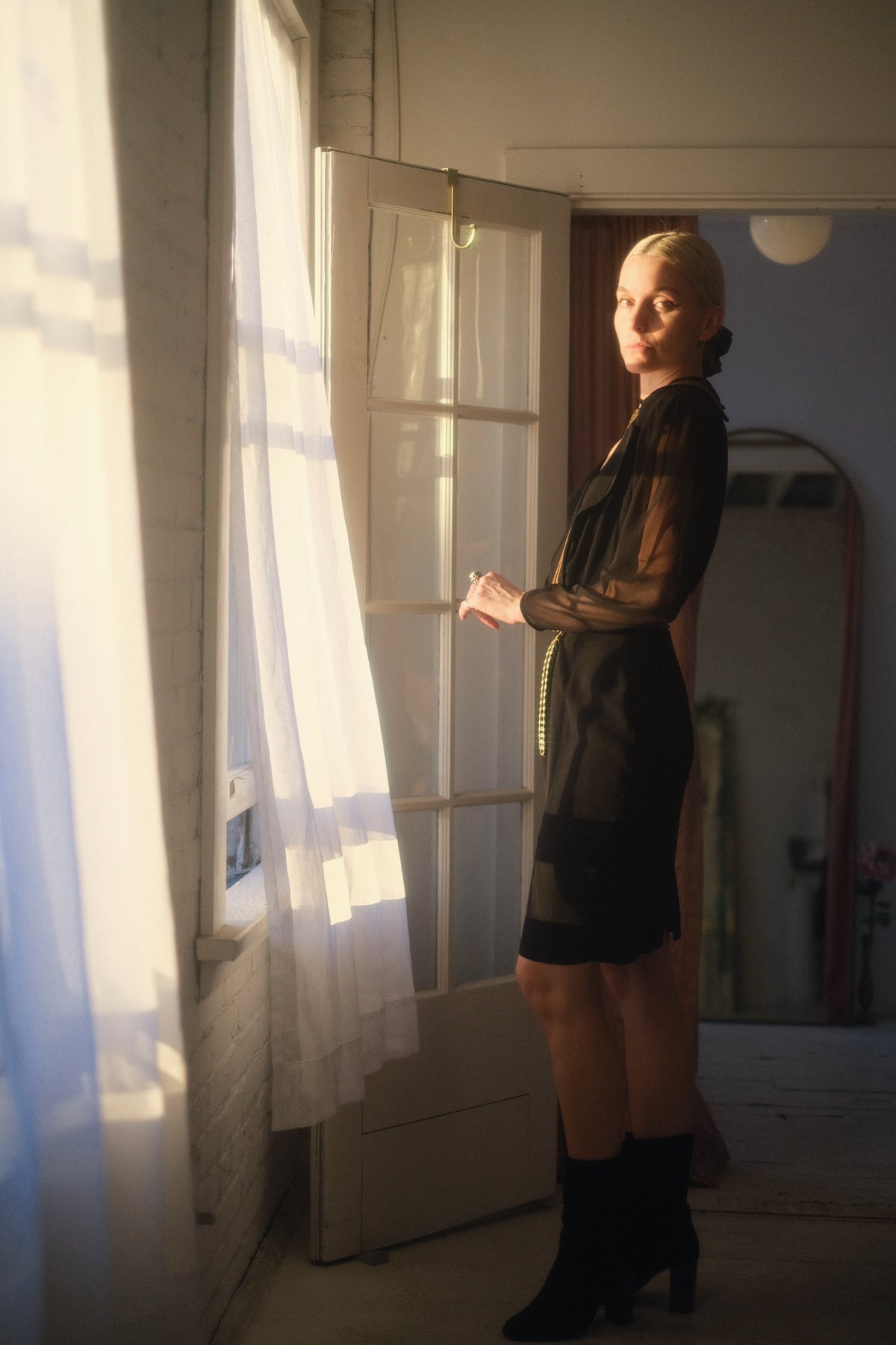 1980s Gold + Black Blazer Dress