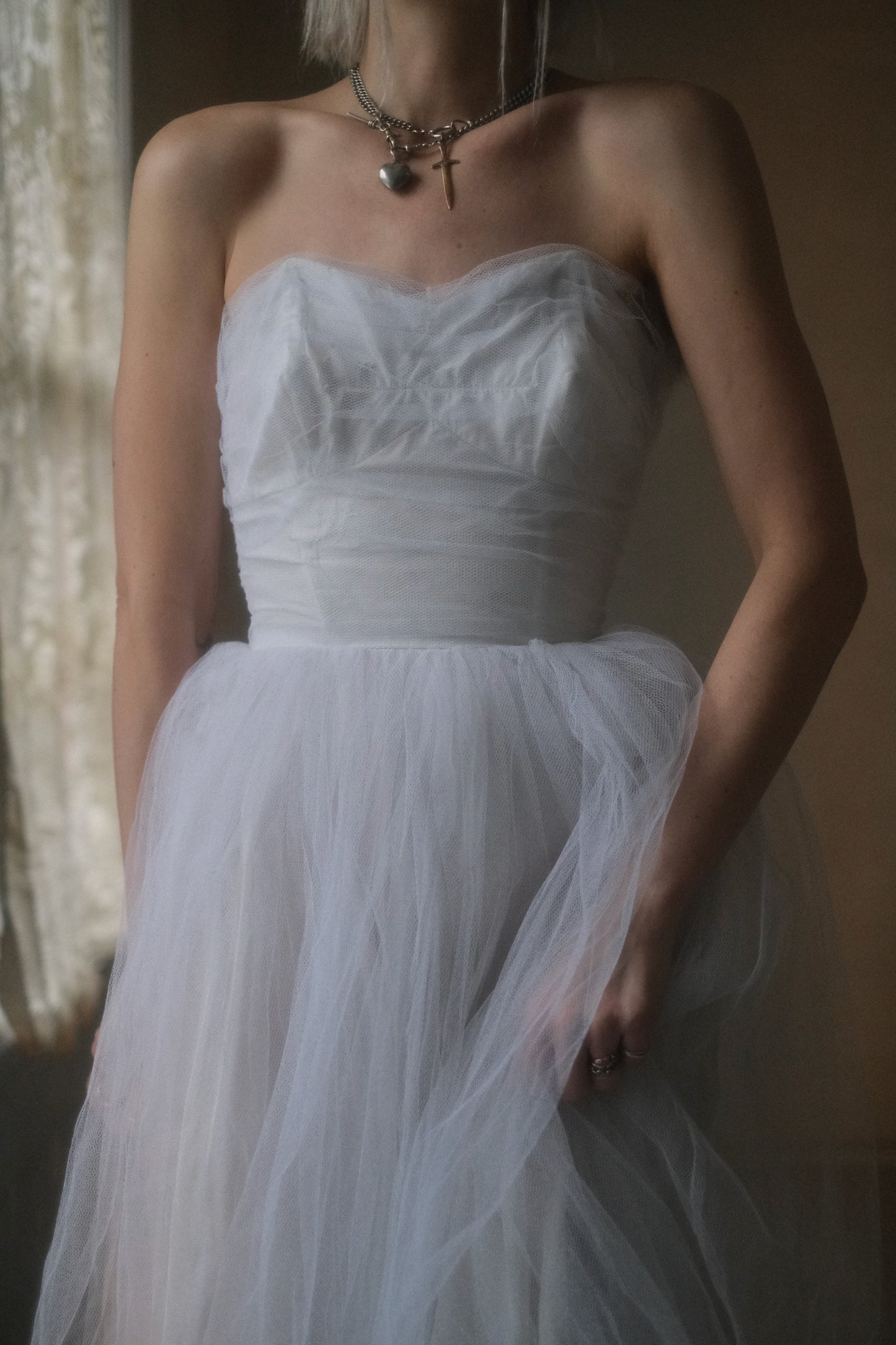 1950s Ivory Ballerina Gown