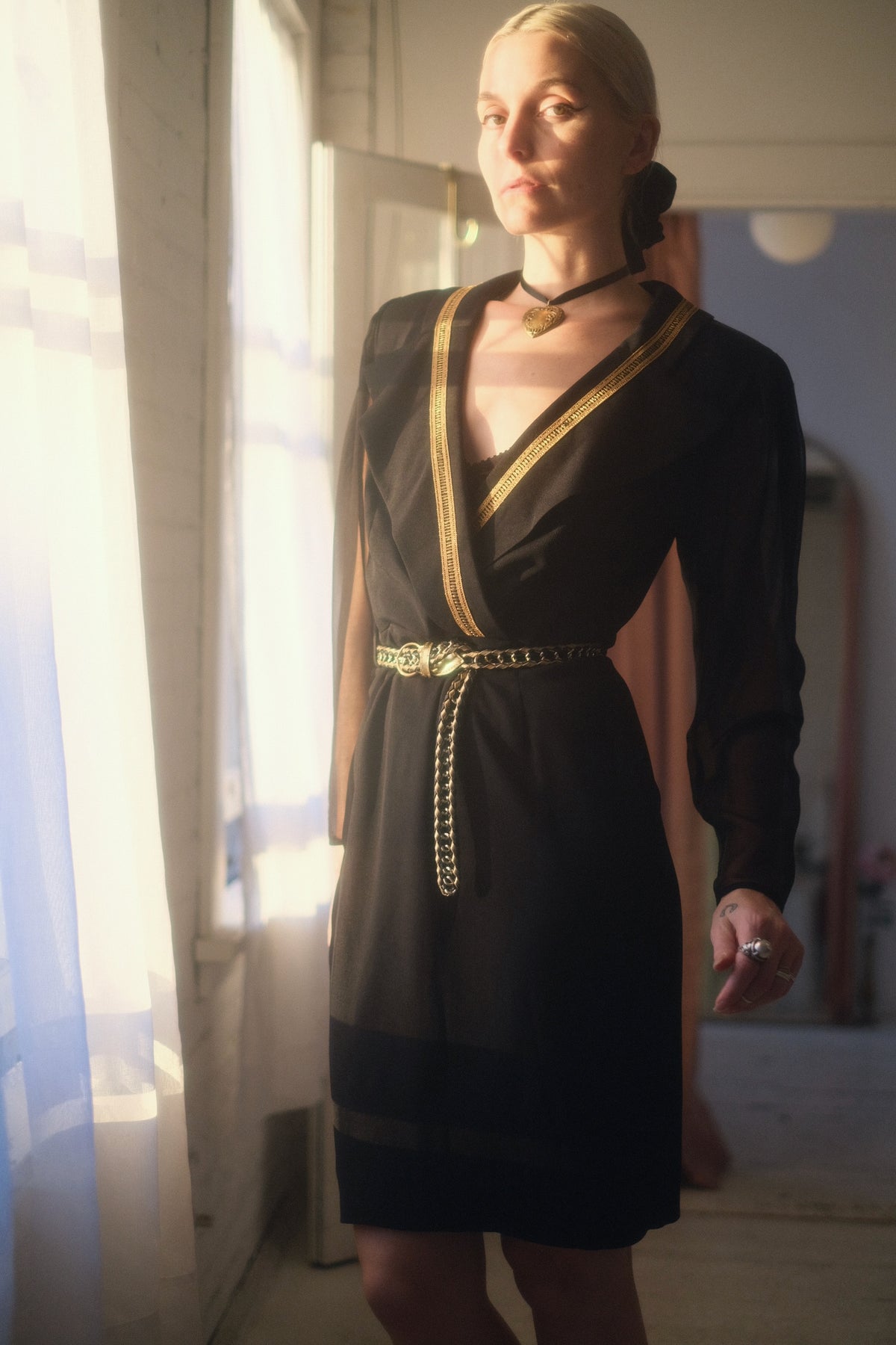 1980s Noir + Gold Belt