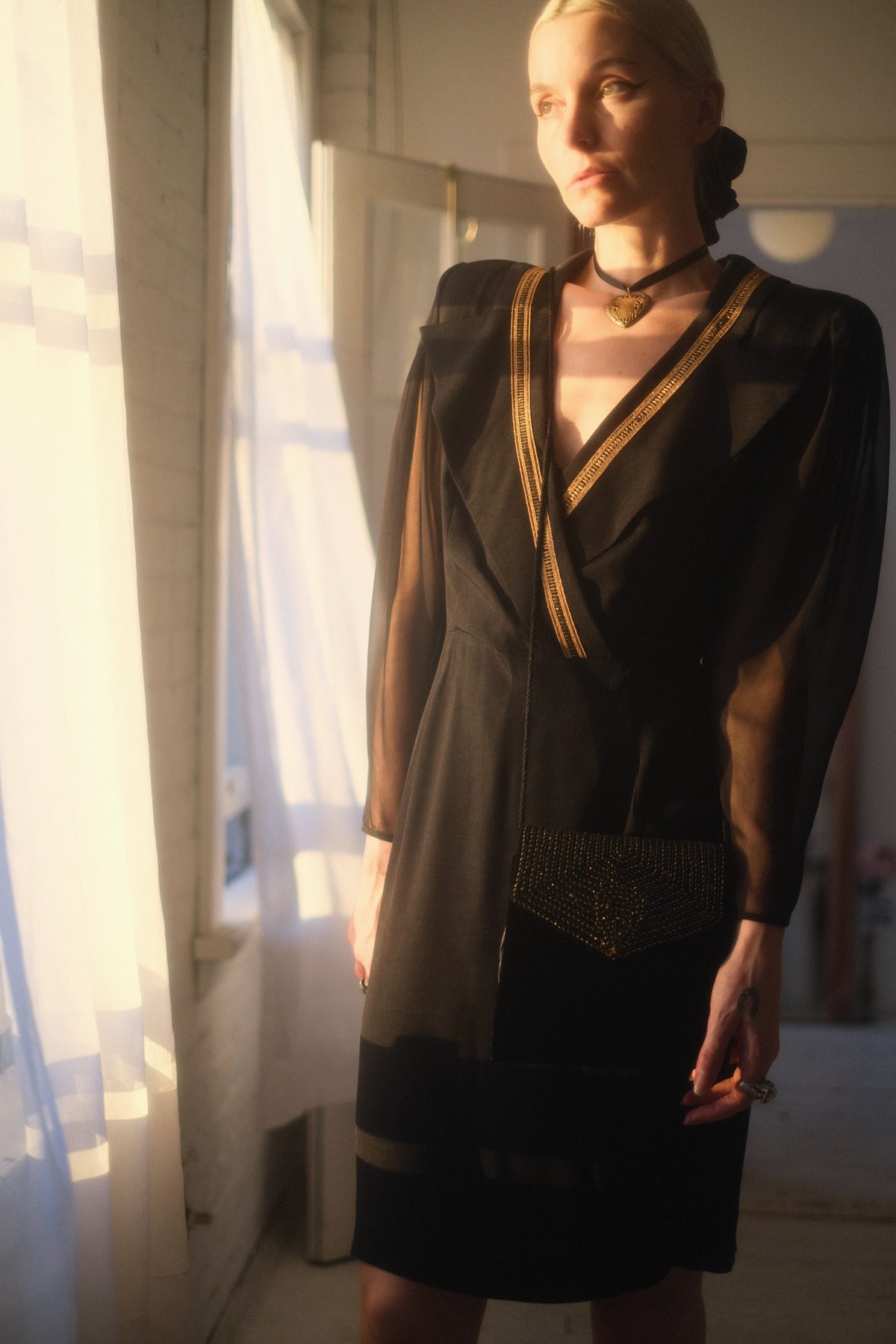 1980s Gold + Velvet Bag
