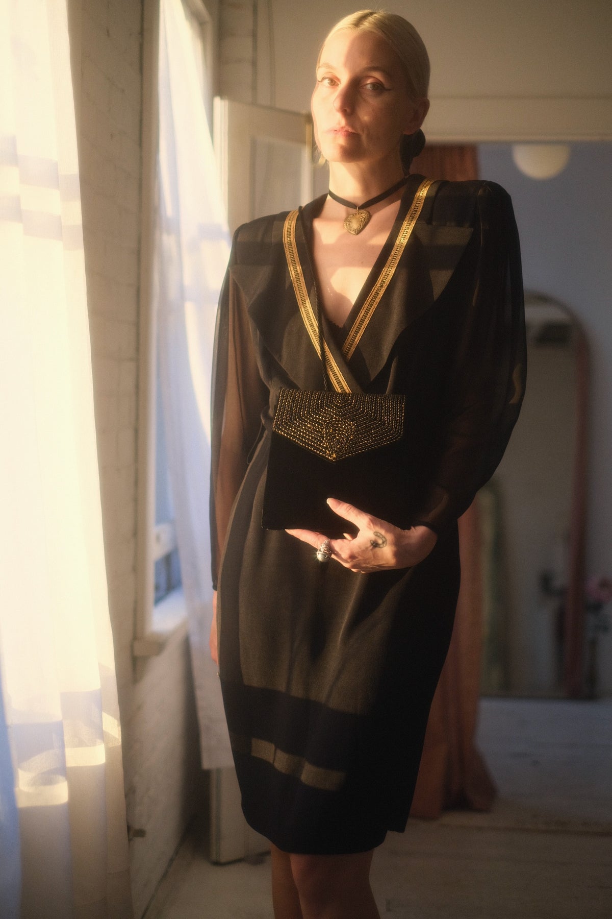 1980s Gold + Velvet Bag