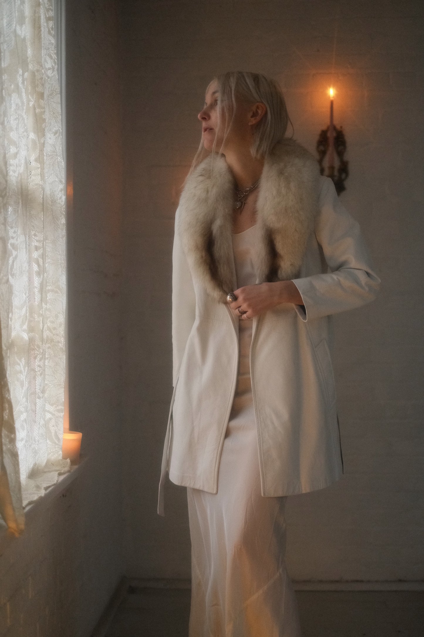 1970s Leather & Fox Jacket