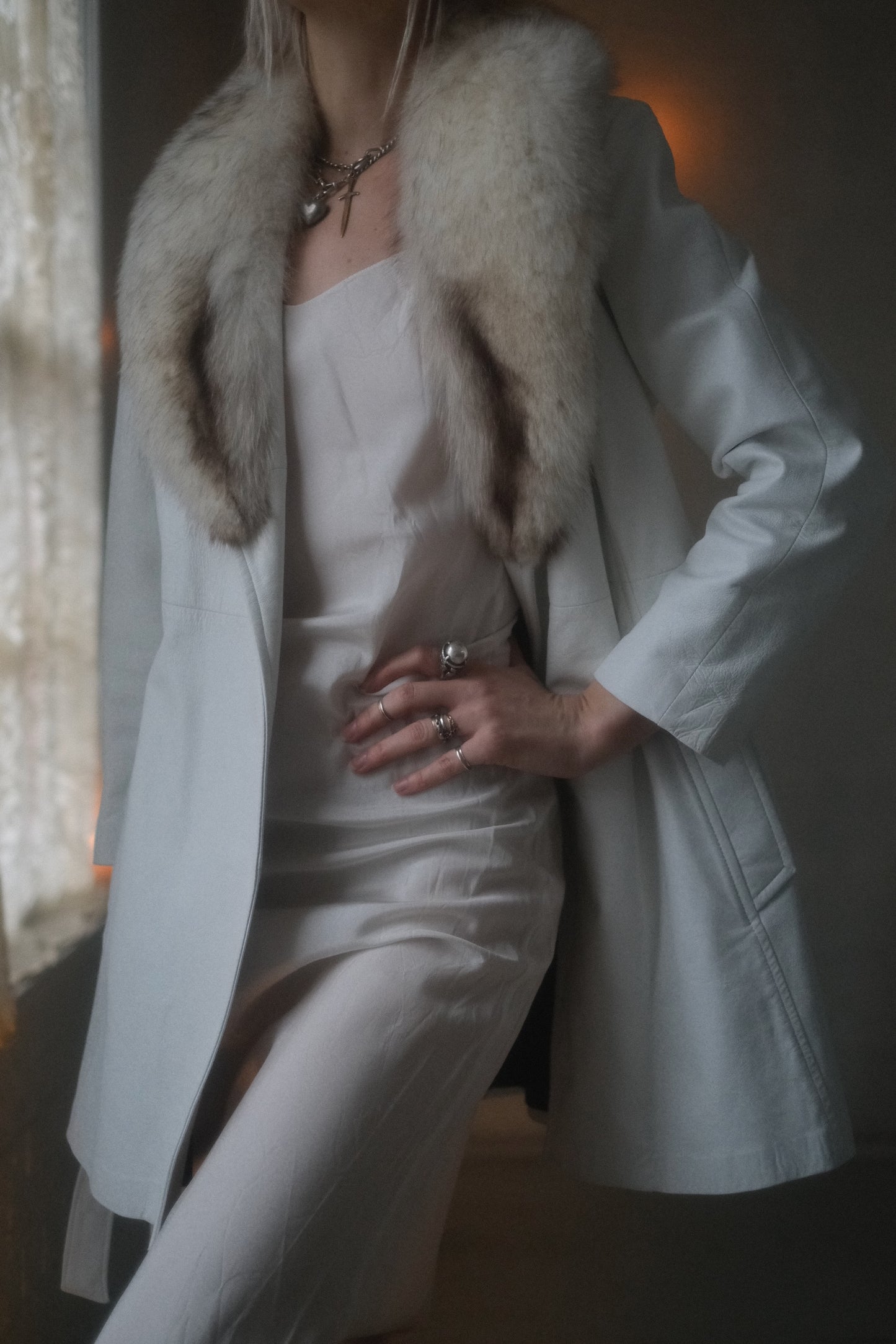 1970s Leather & Fox Jacket