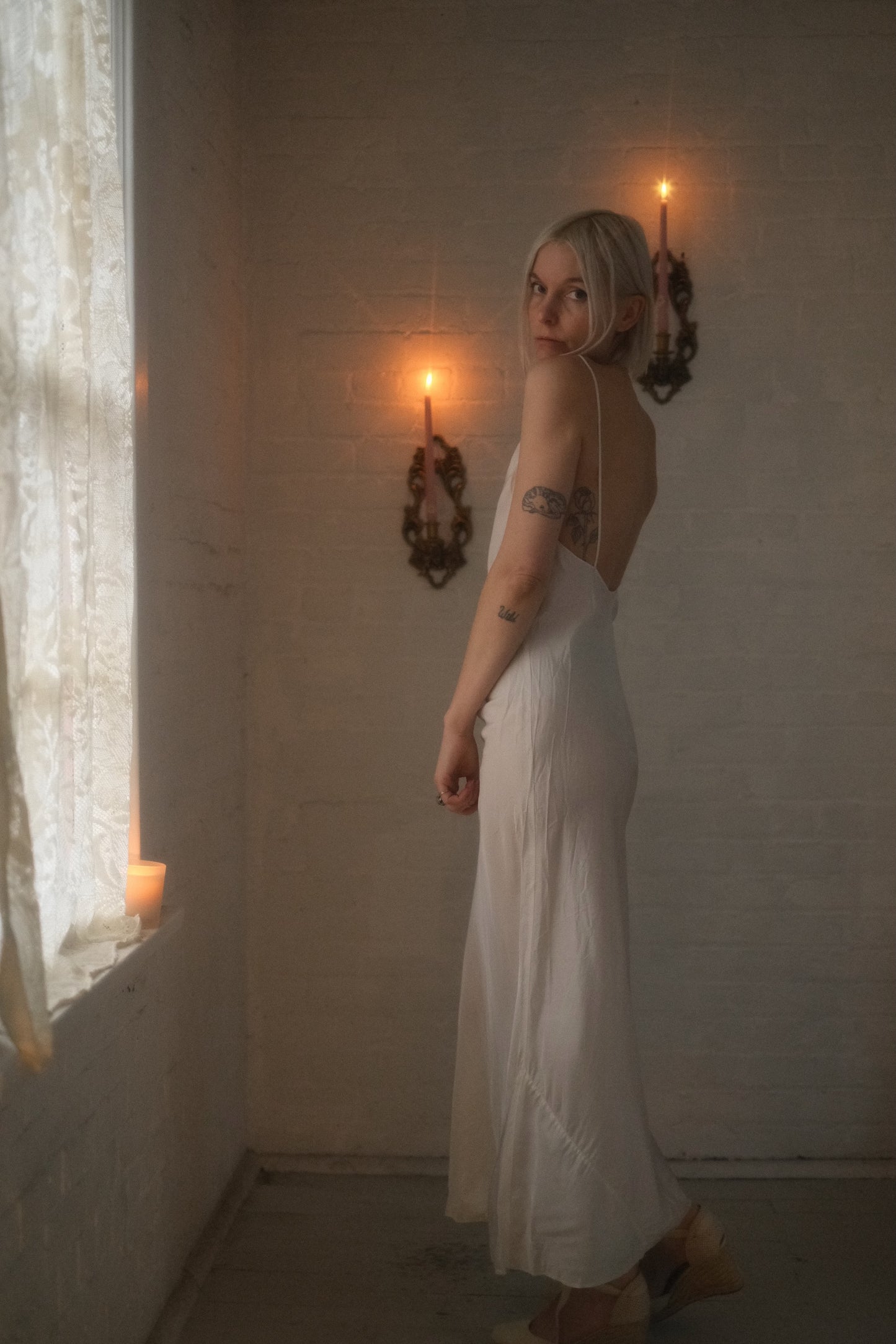 1940s Ivory Slip Gown