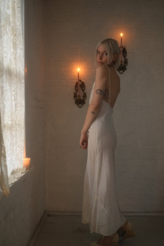 1940s Ivory Slip Gown