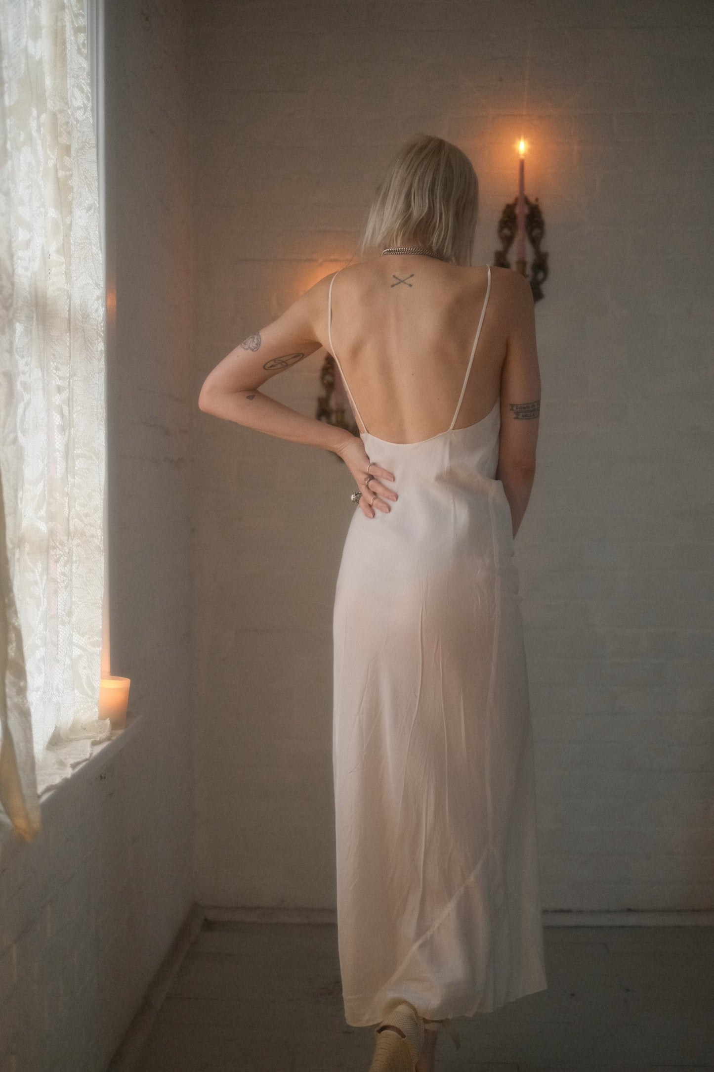 1940s Ivory Slip Gown