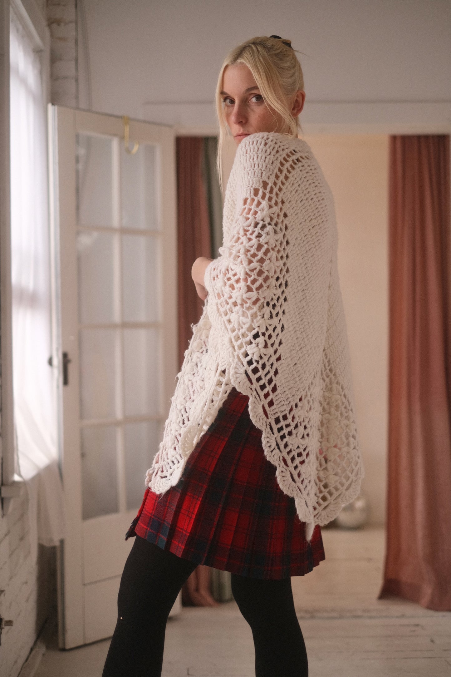 Knit Poncho Shawl