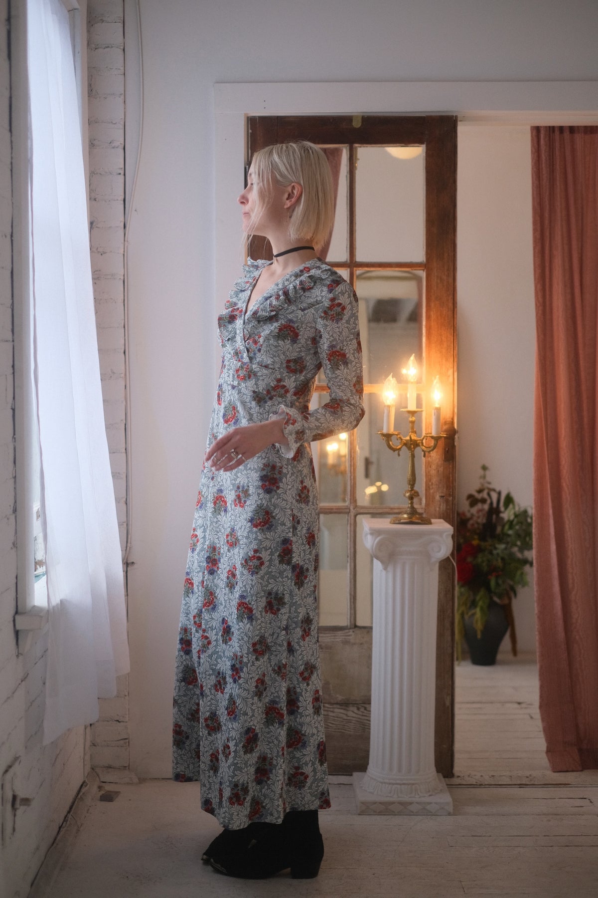 1970s Sage Fleur Gown