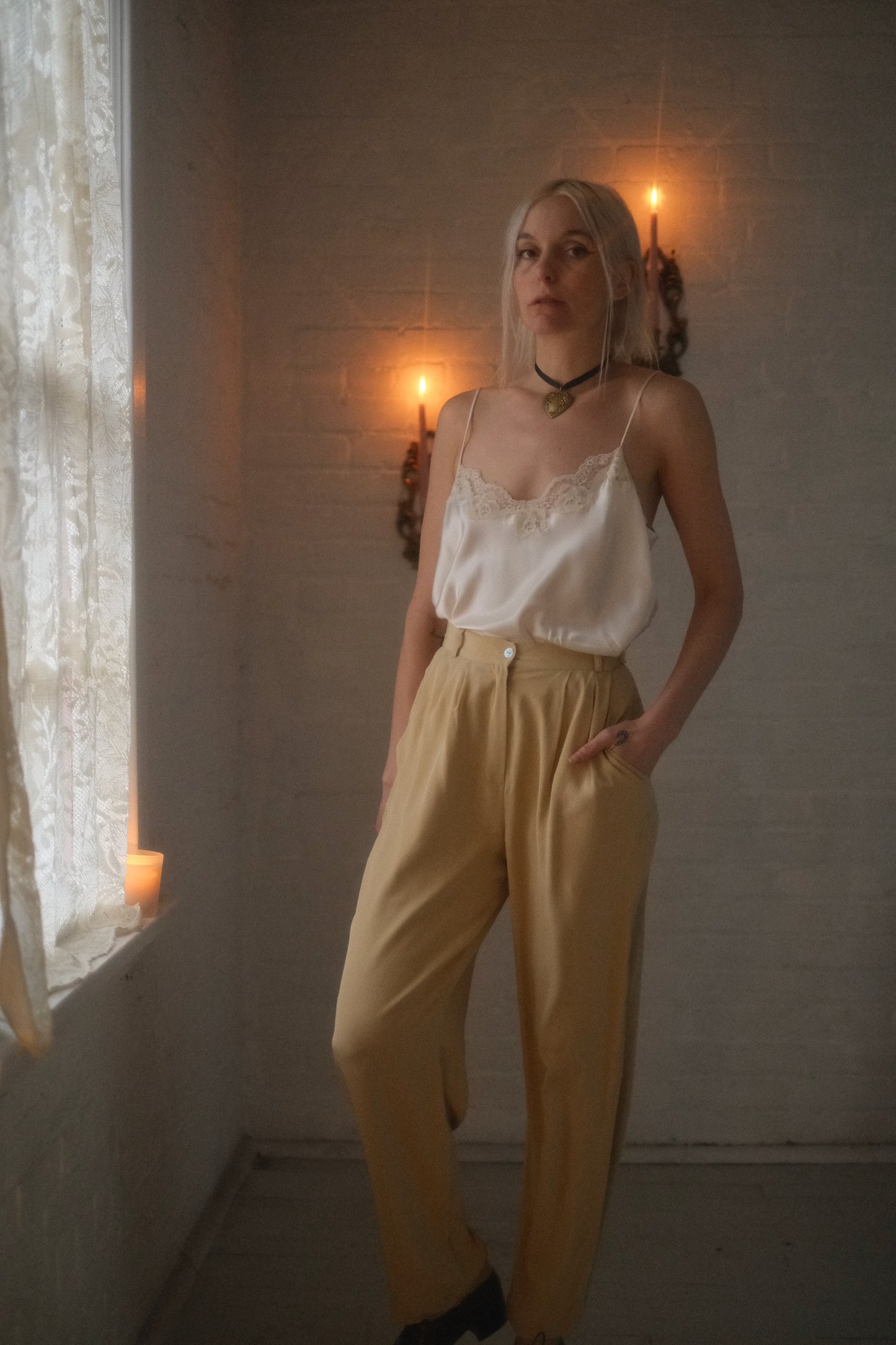 1990s Dulce Silk Trousers