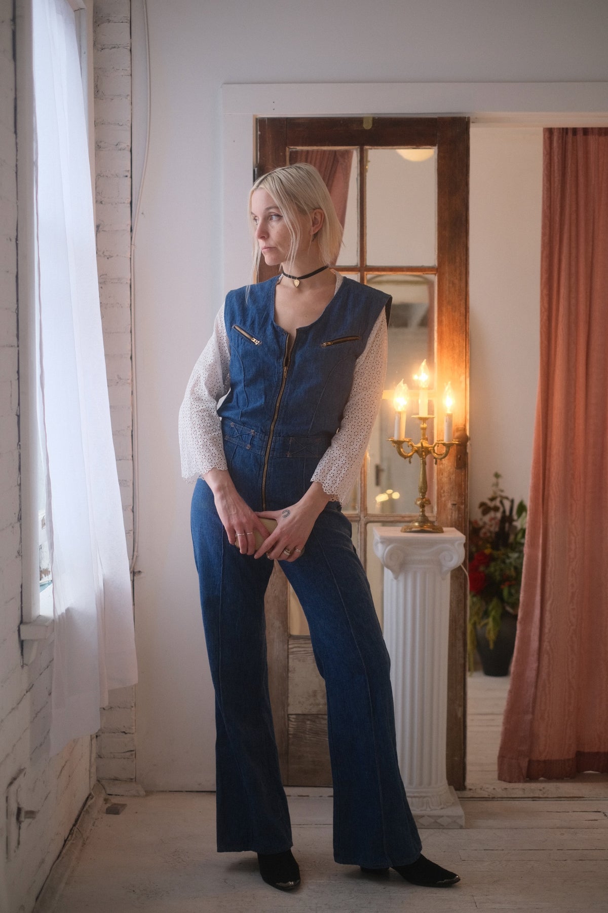 1980s Denim Jumpsuit