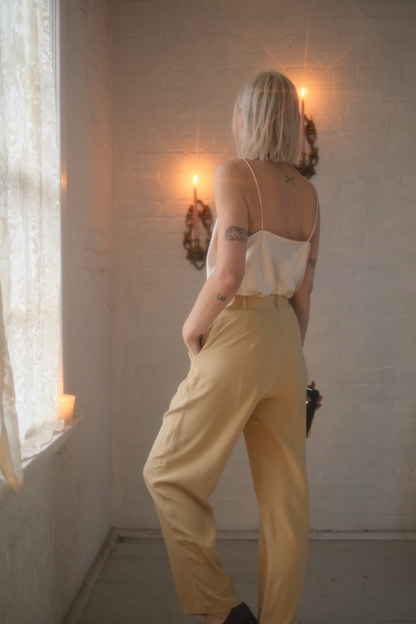 1980s Lace Satin Camisole