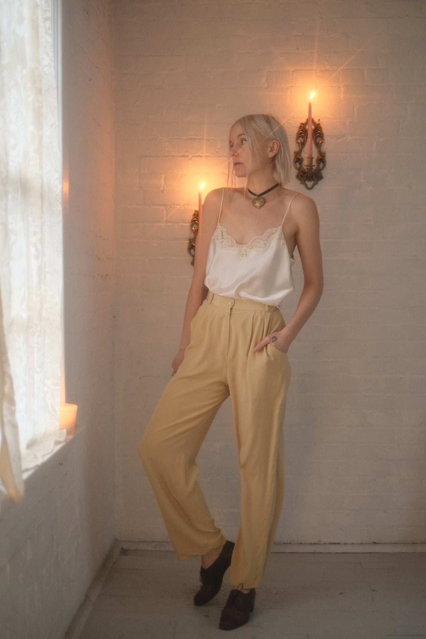 1980s Lace Satin Camisole