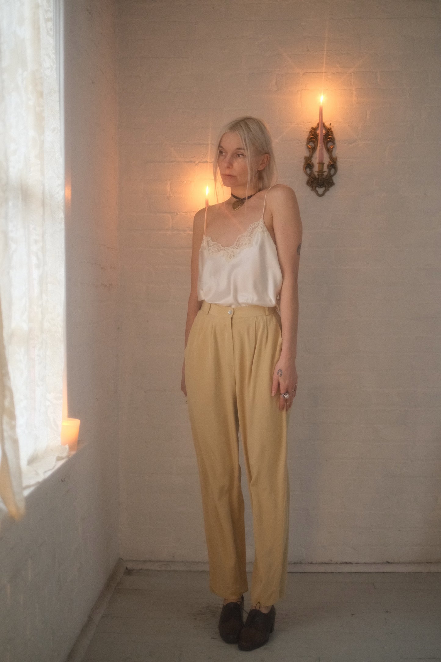 1990s Dulce Silk Trousers