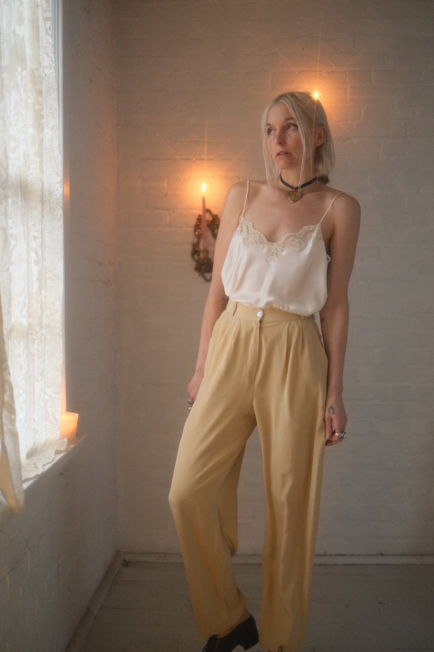 1990s Dulce Silk Trousers