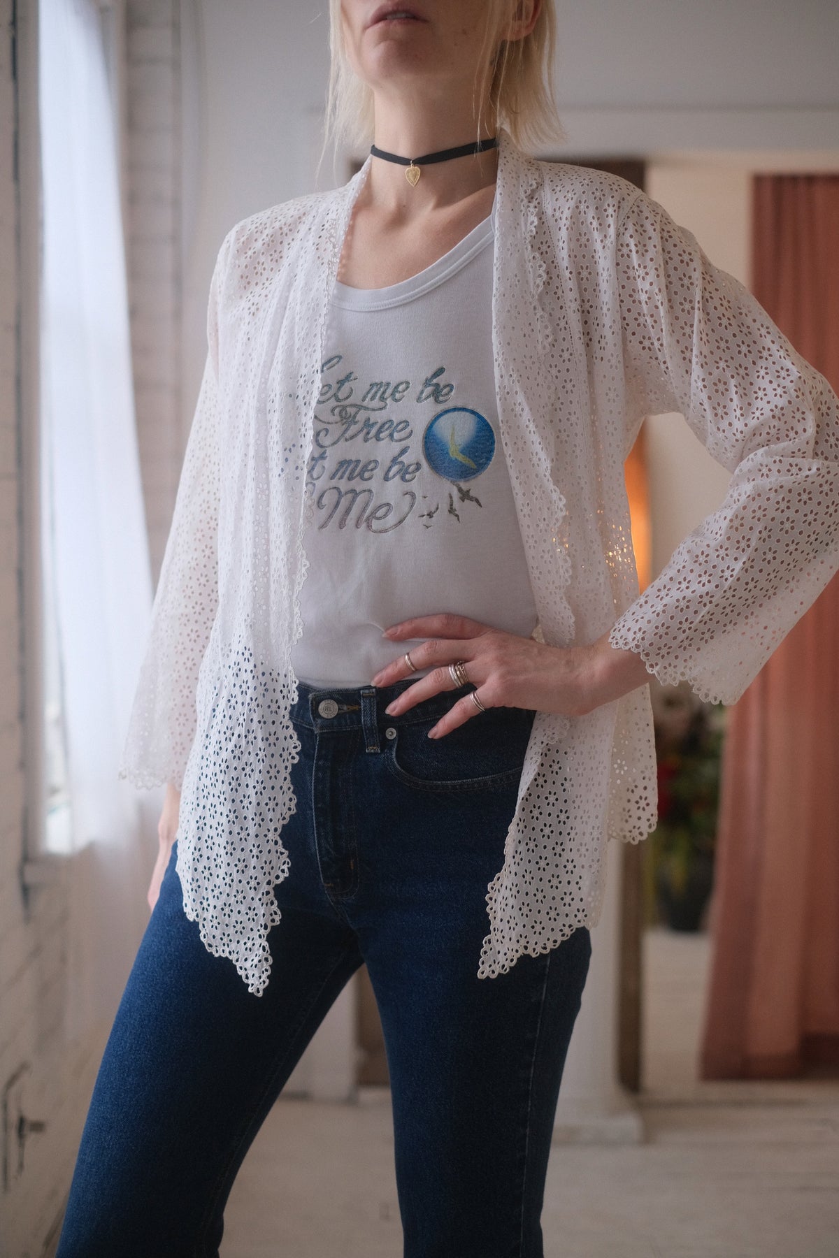 Antique Eyelet Cardi