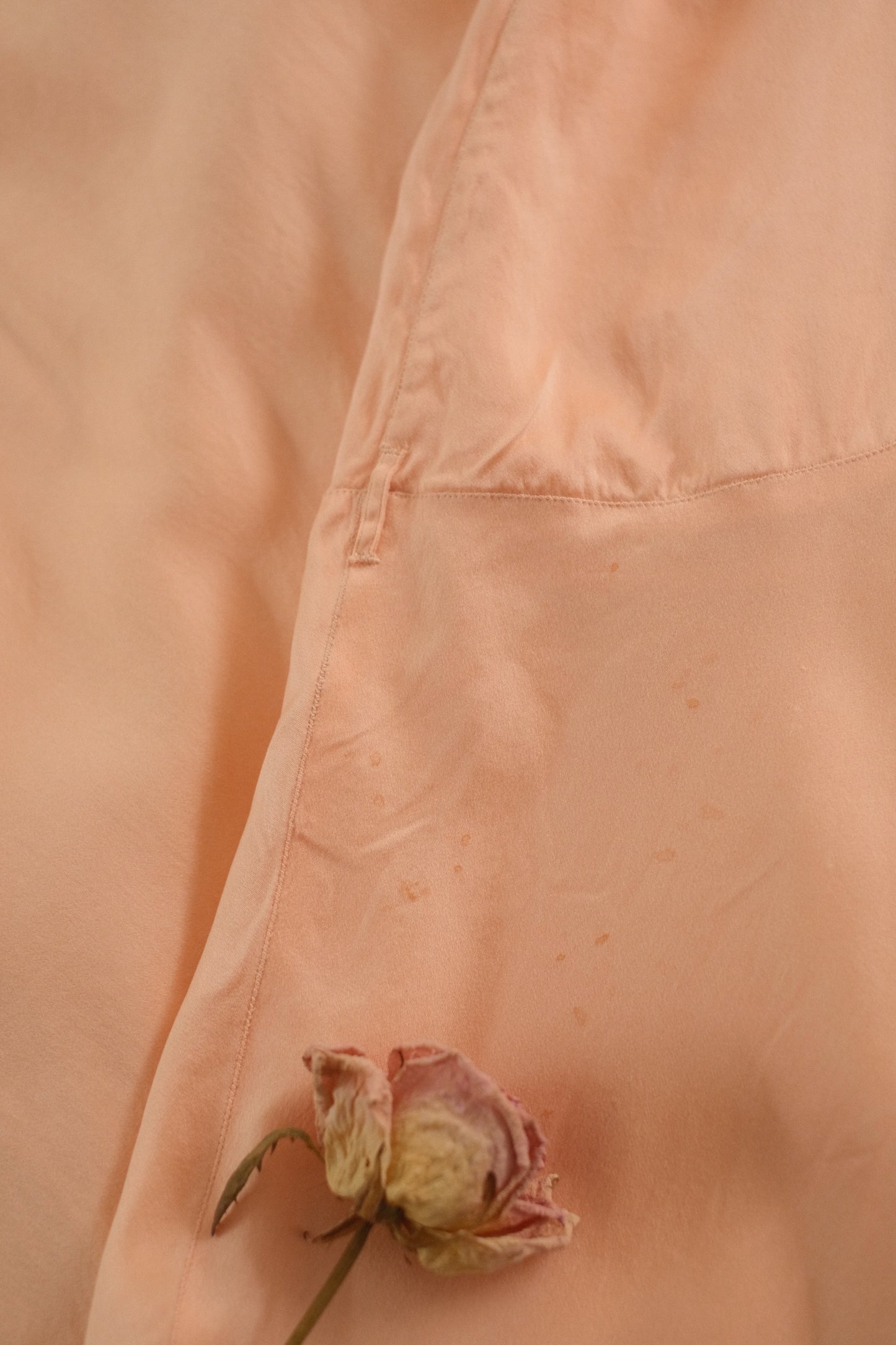 1940s Peach Romantic Slip Gown