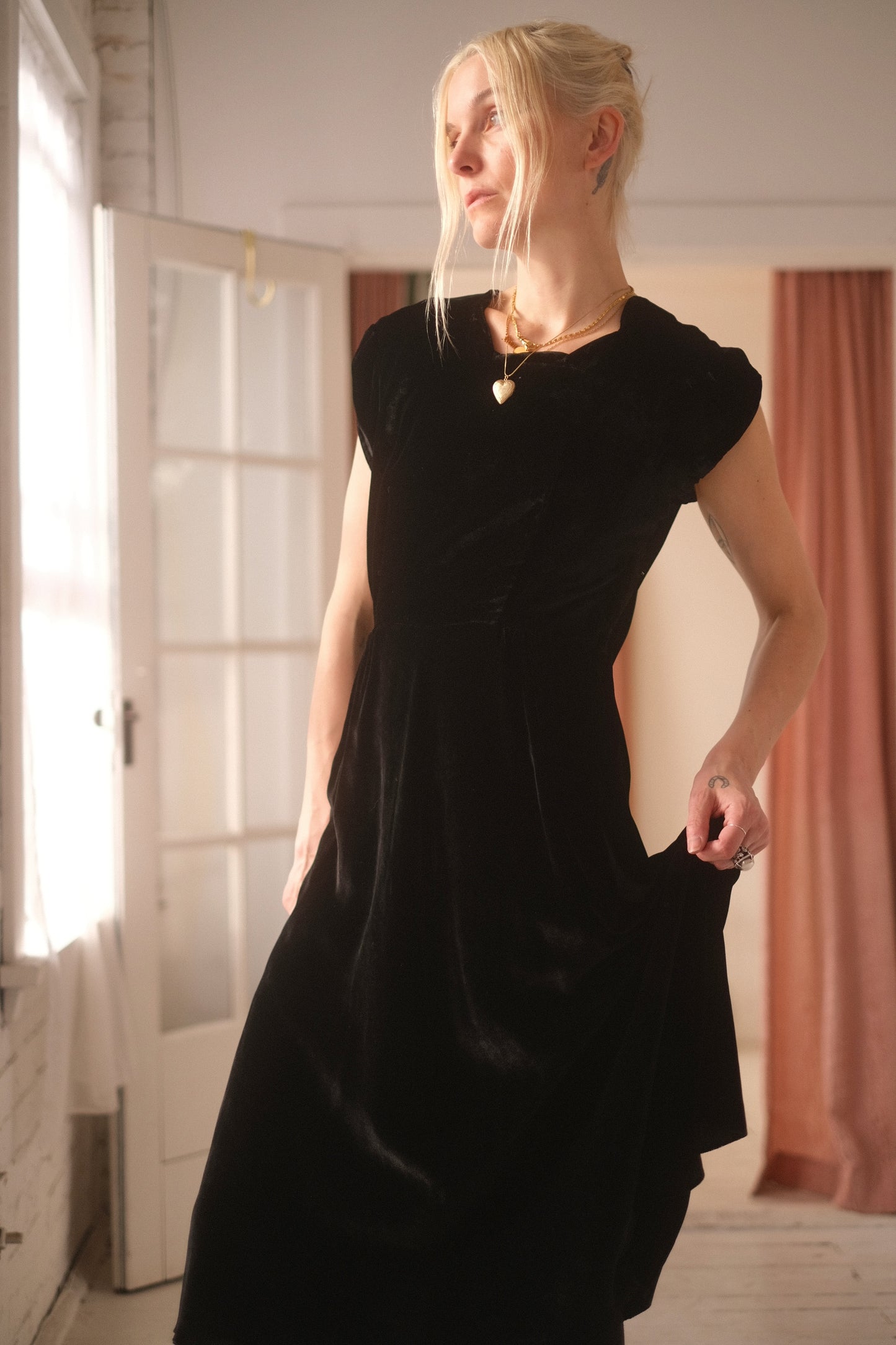 1940s Velvet Dress