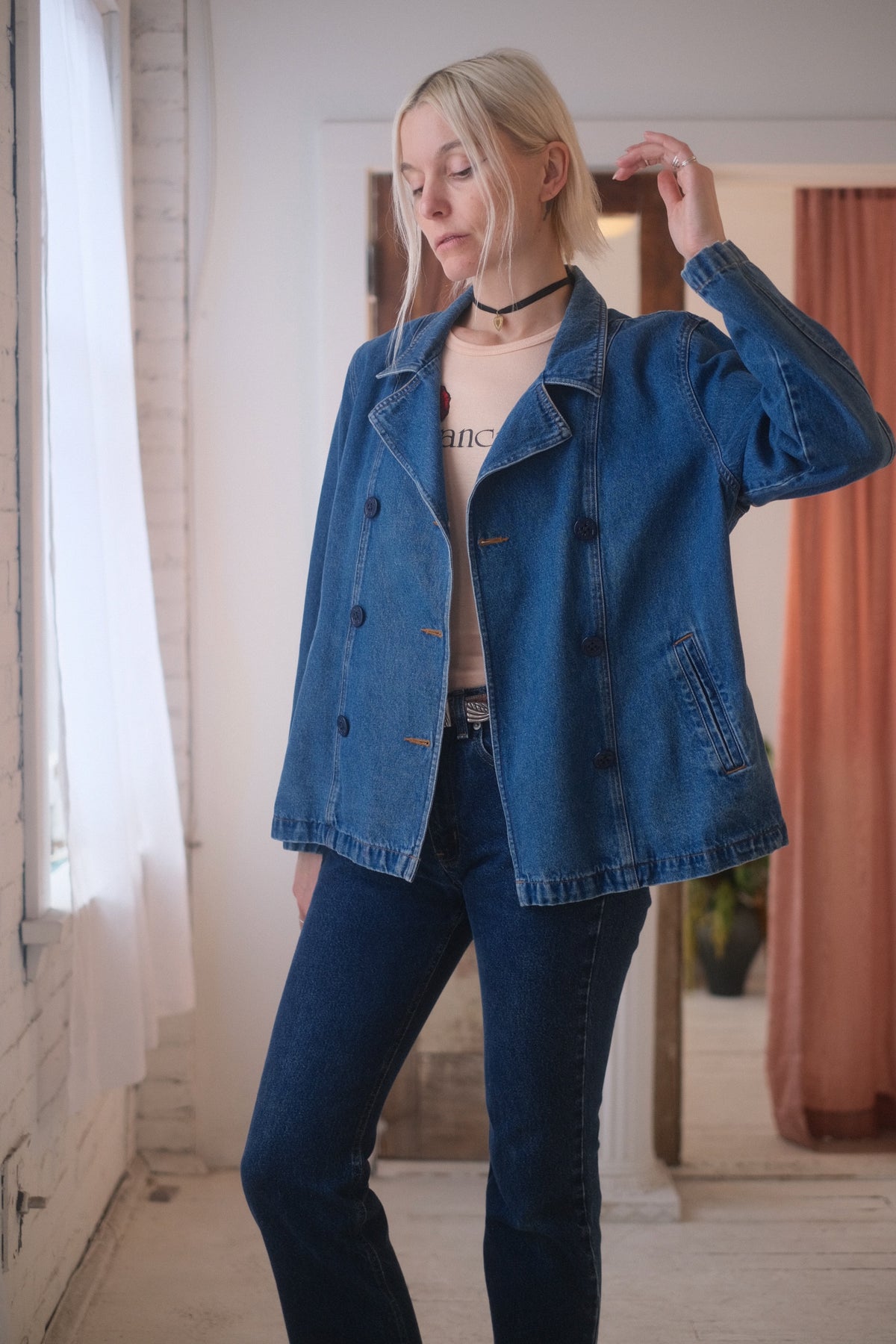 1990s Denim Half Trench