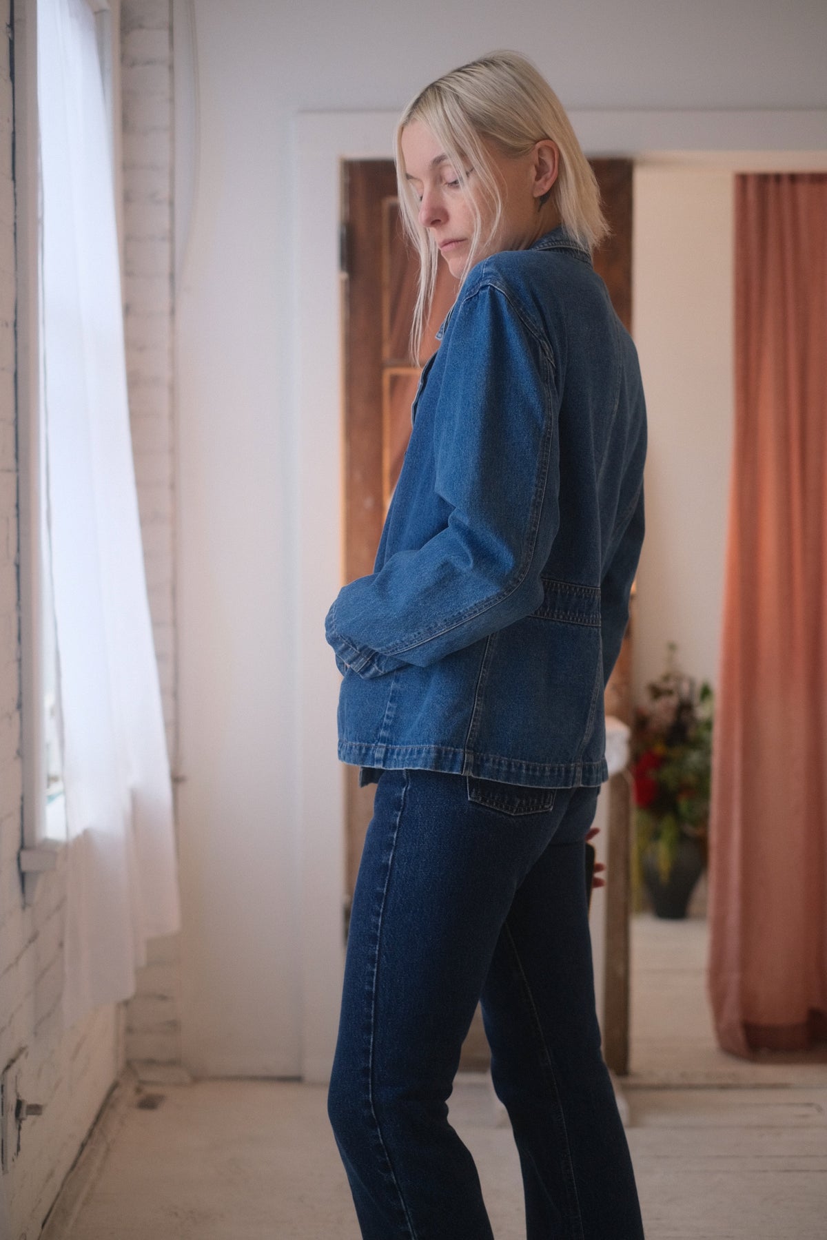 1990s Denim Half Trench