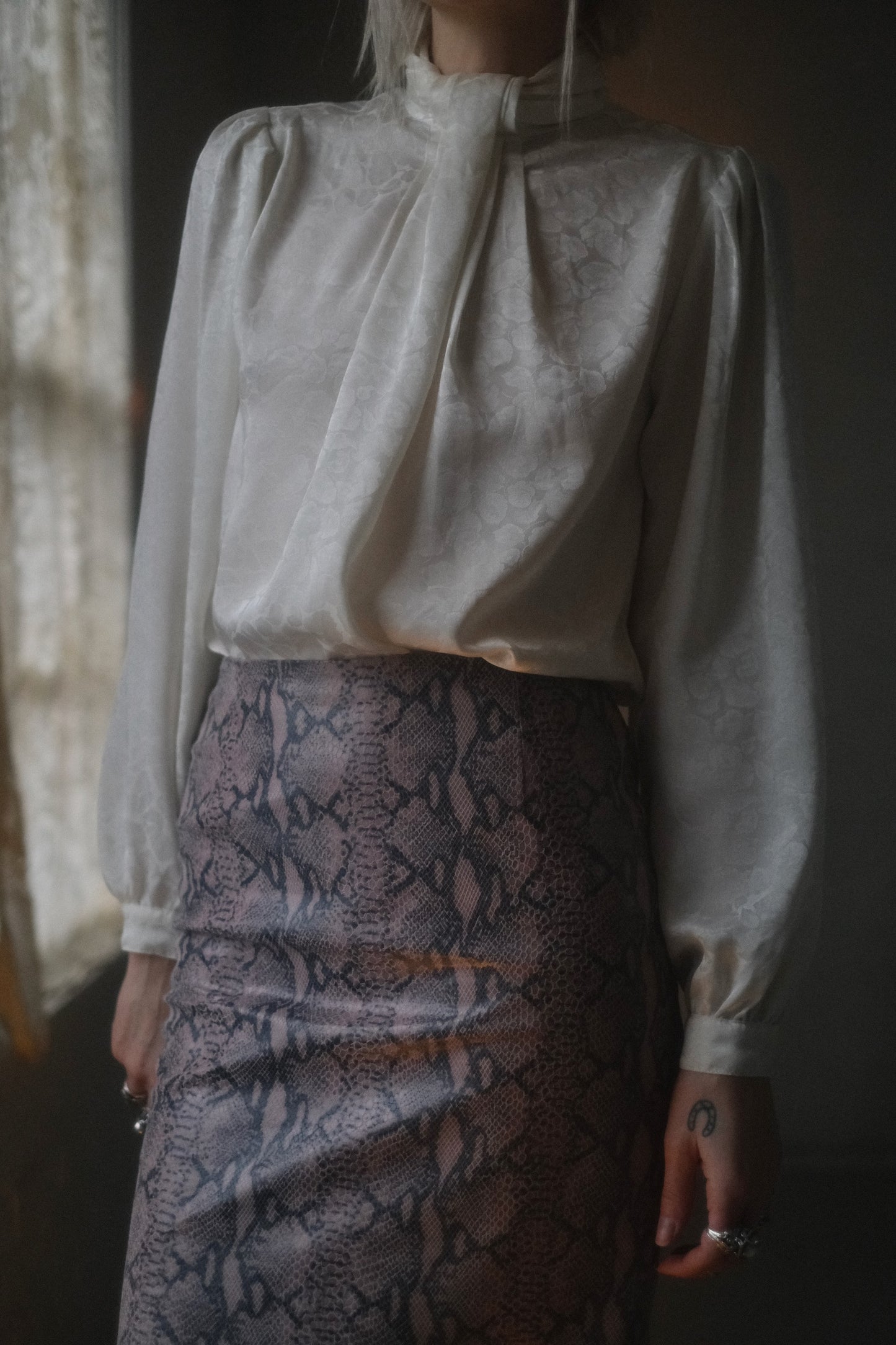 1990s Faux Cobra Skirt