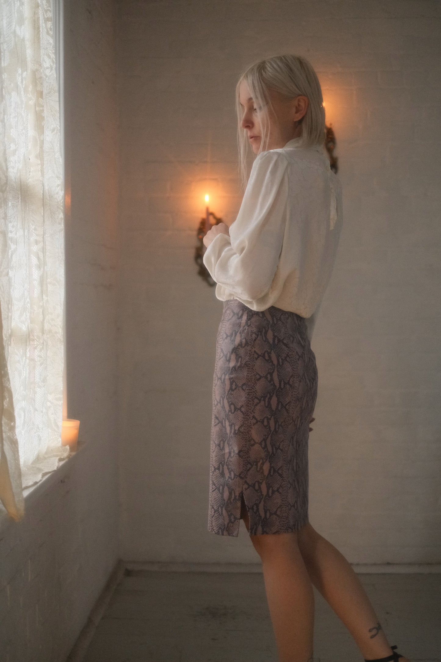 1990s Faux Cobra Skirt