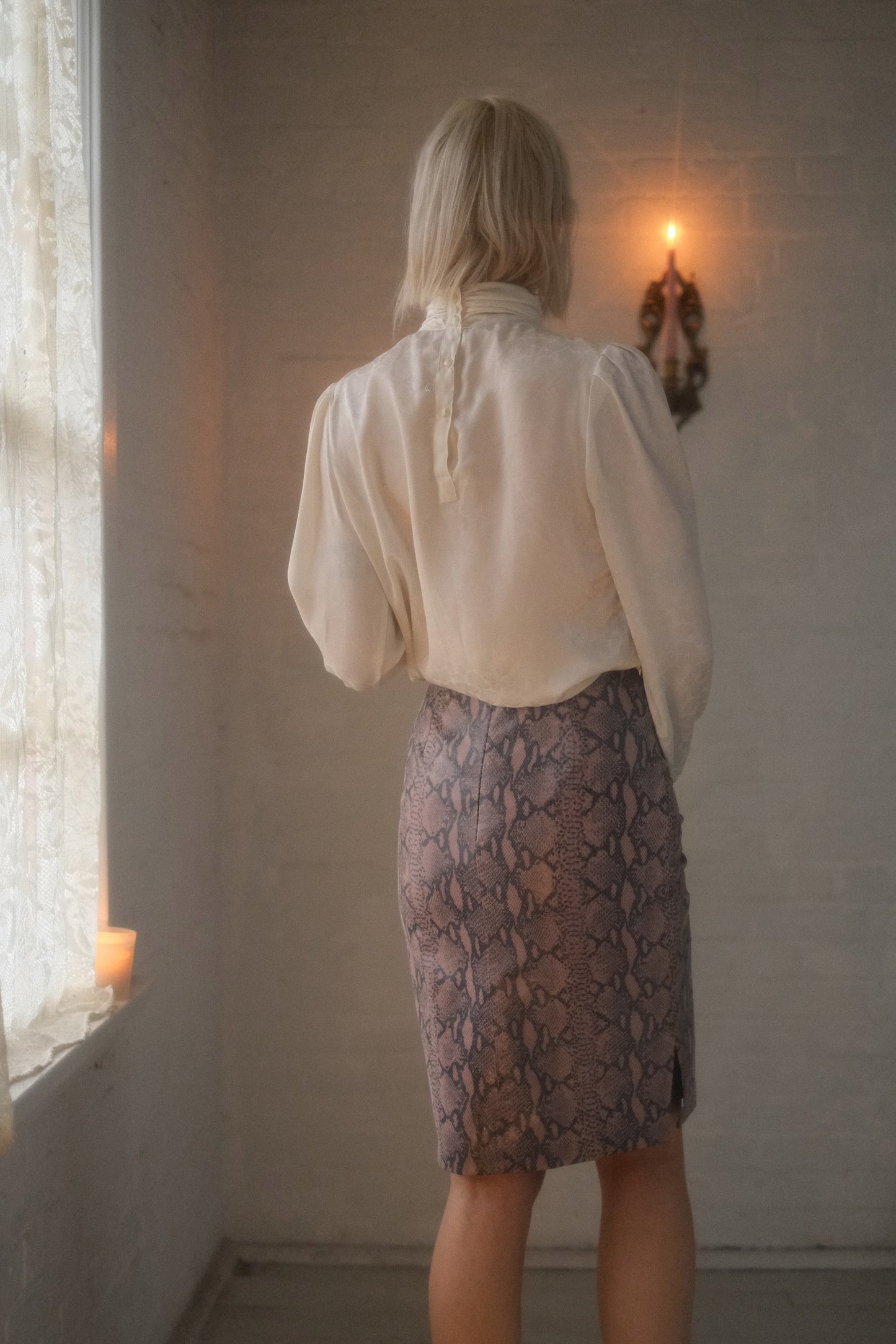 1990s Faux Cobra Skirt