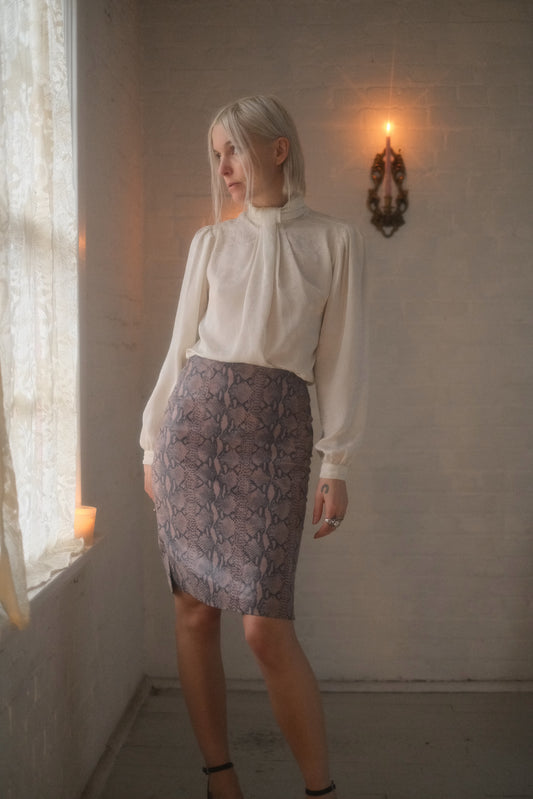 1990s Faux Cobra Skirt