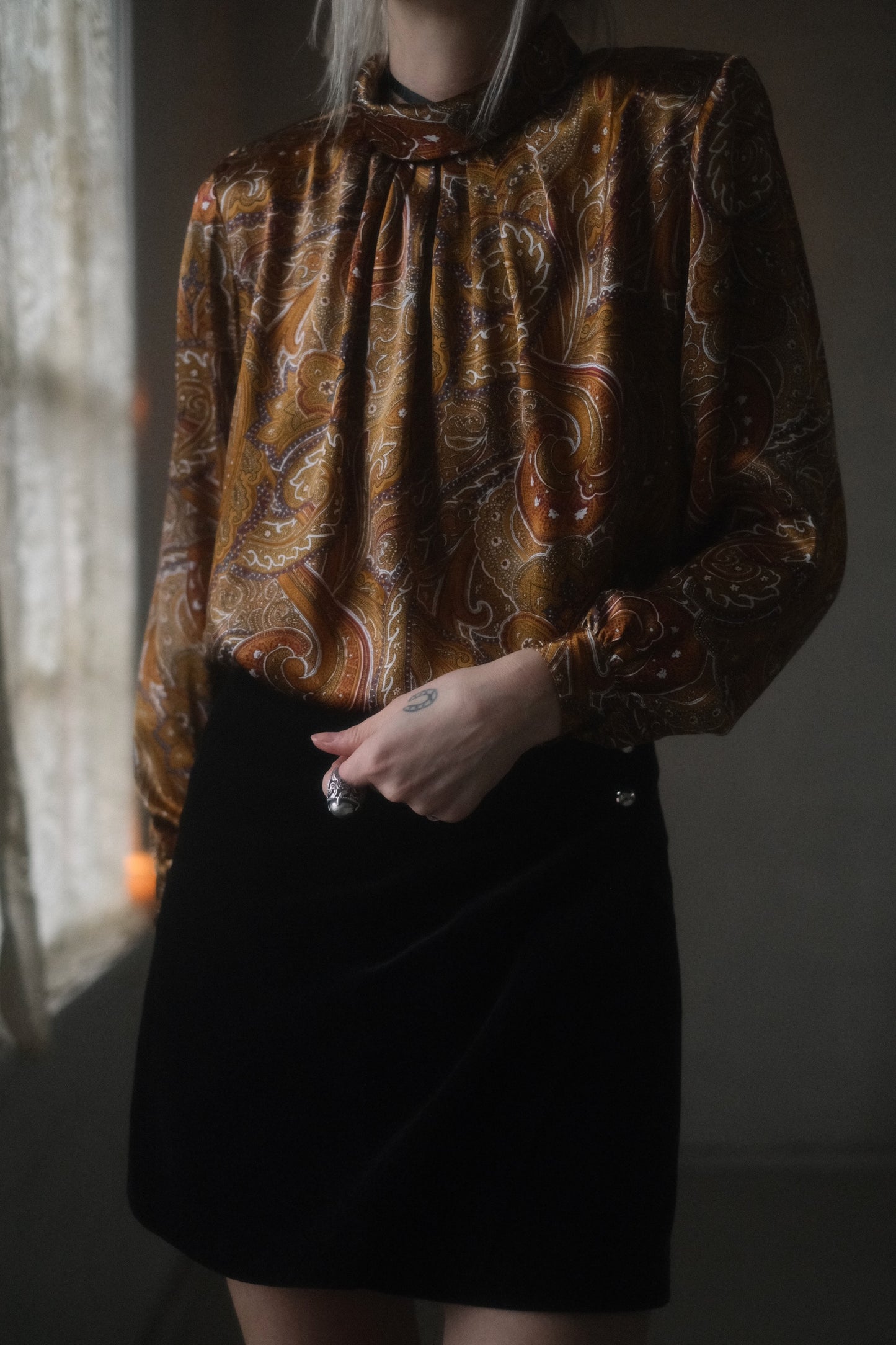 1980 Golden Paisley Blouse