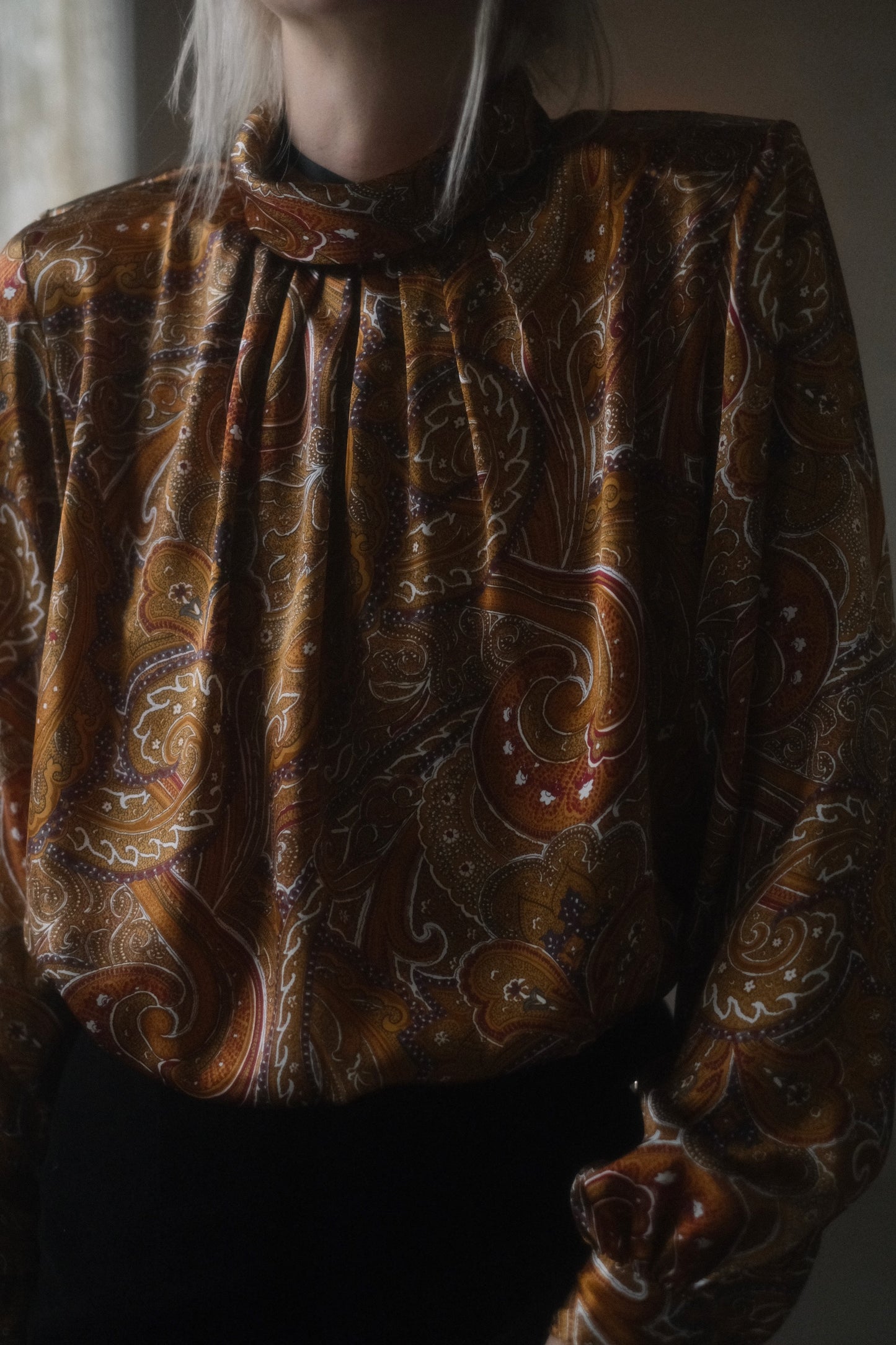 1980 Golden Paisley Blouse