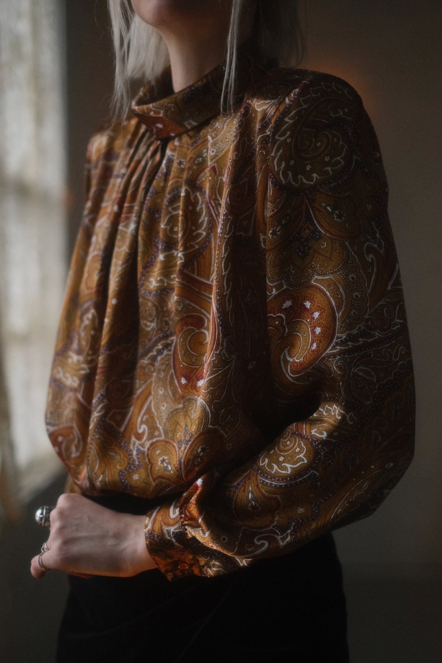 1980 Golden Paisley Blouse