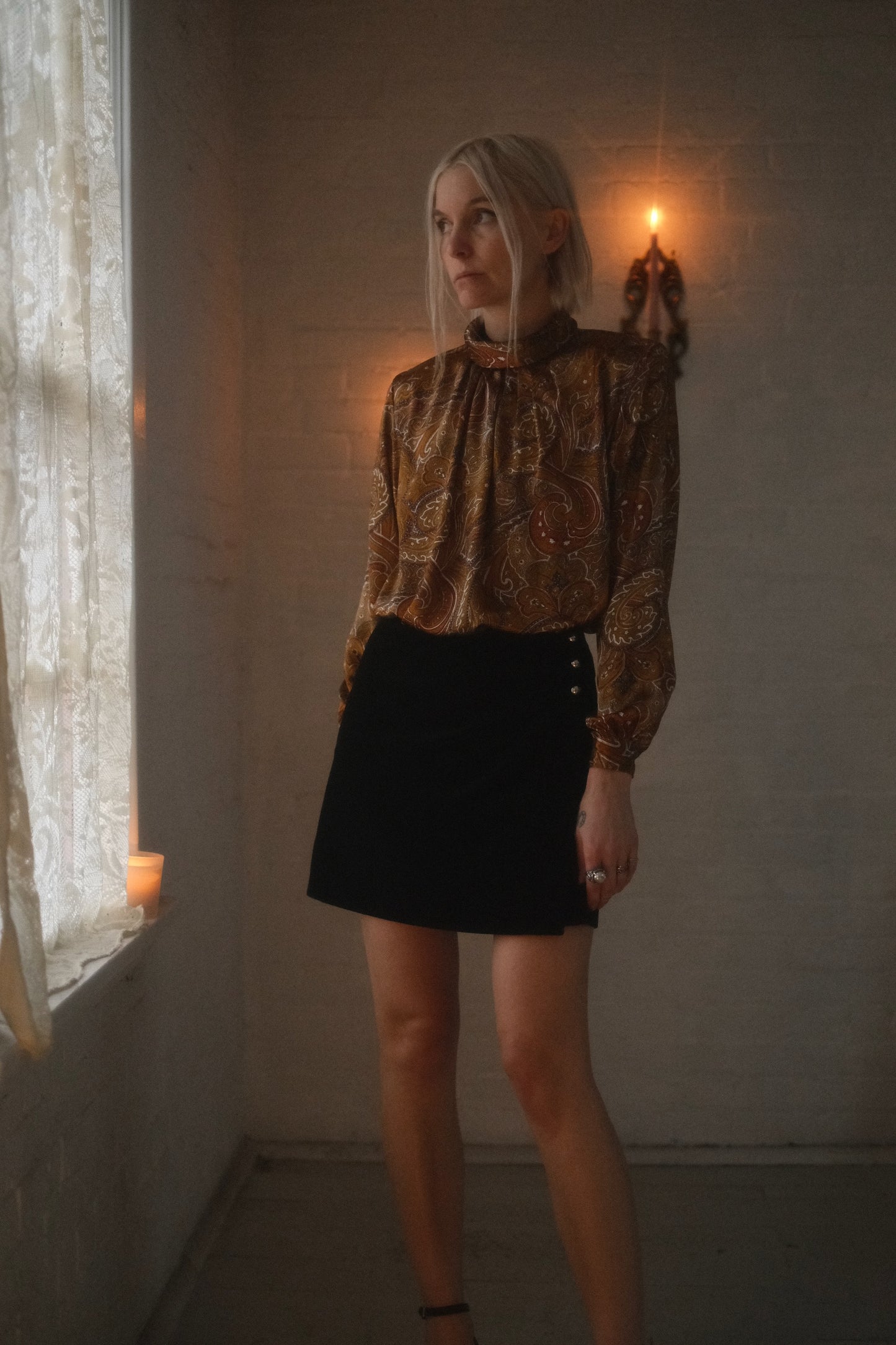 1980 Golden Paisley Blouse
