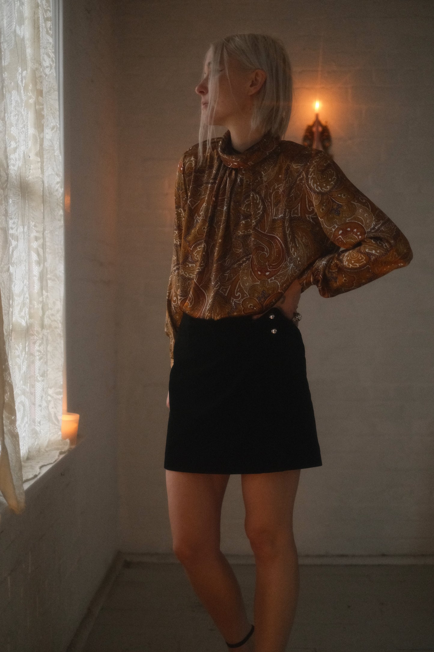 1980 Golden Paisley Blouse