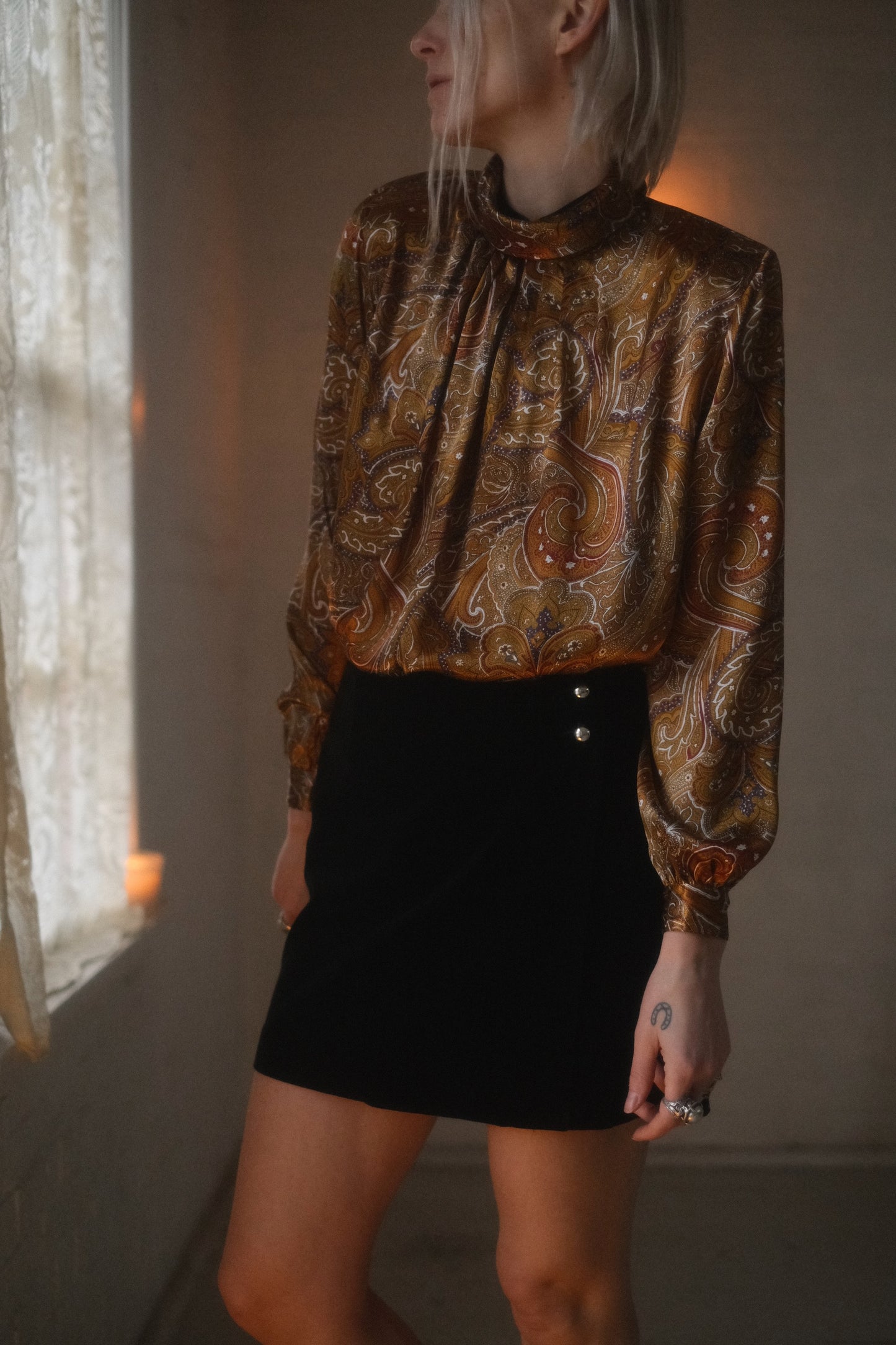 1980 Golden Paisley Blouse